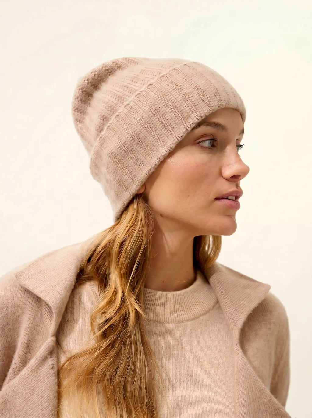 JIN Bonnet 6 Fils Beige Chiné