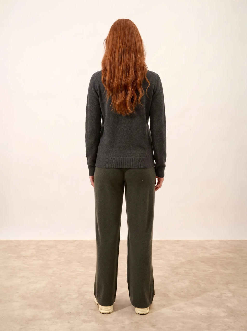 DAPHNE Pantalon Large Anthracite Chiné
