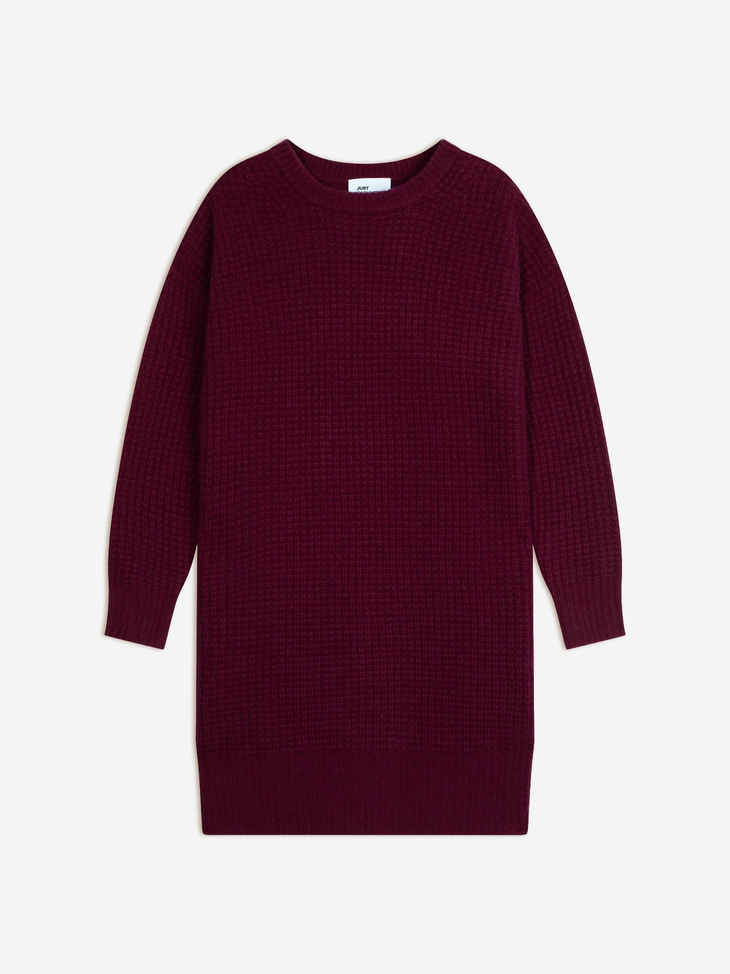 ELENA robe col rond 6 fils bordeaux