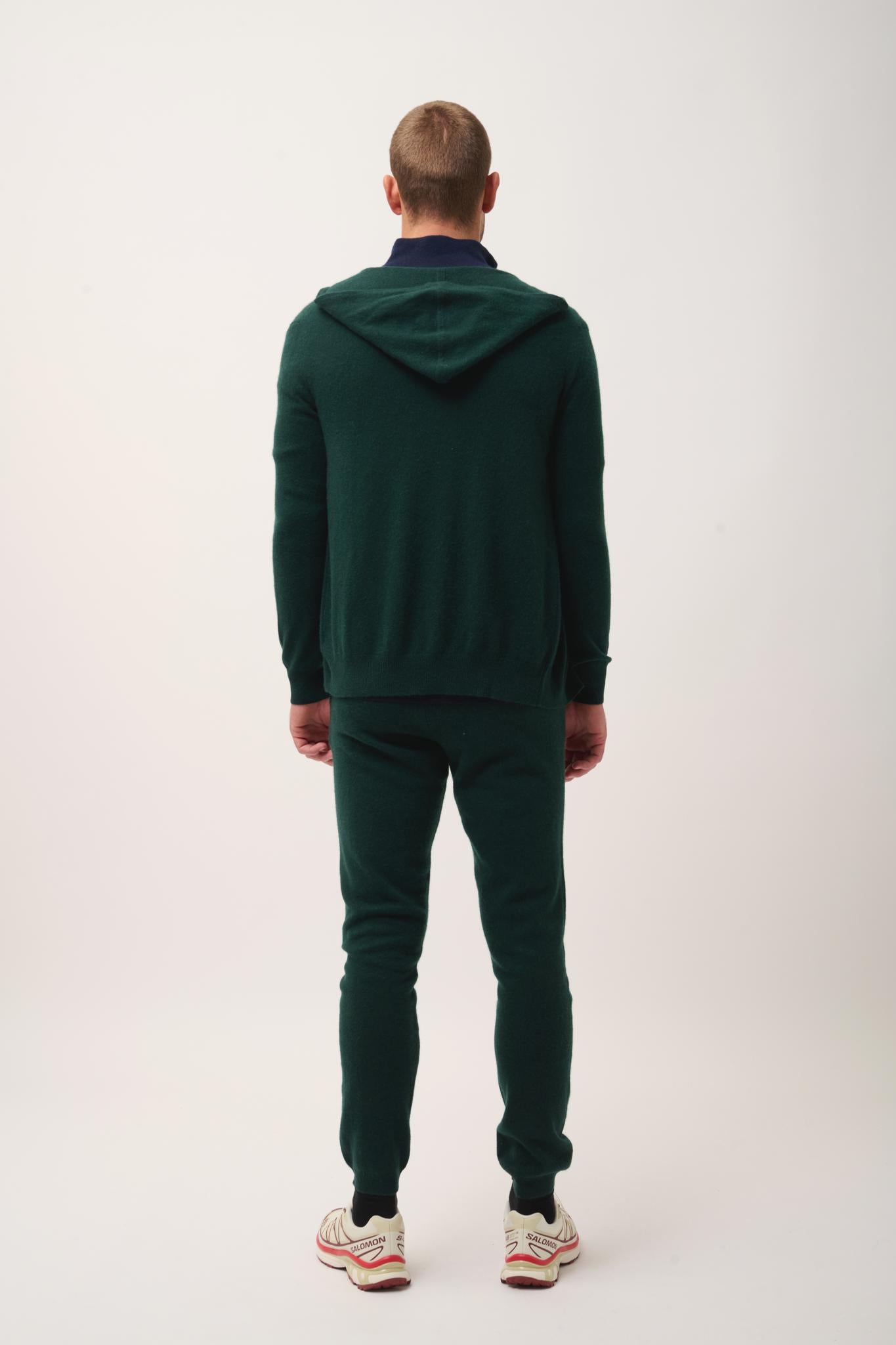 ELLIOT gilet col zippé capuche cyprès