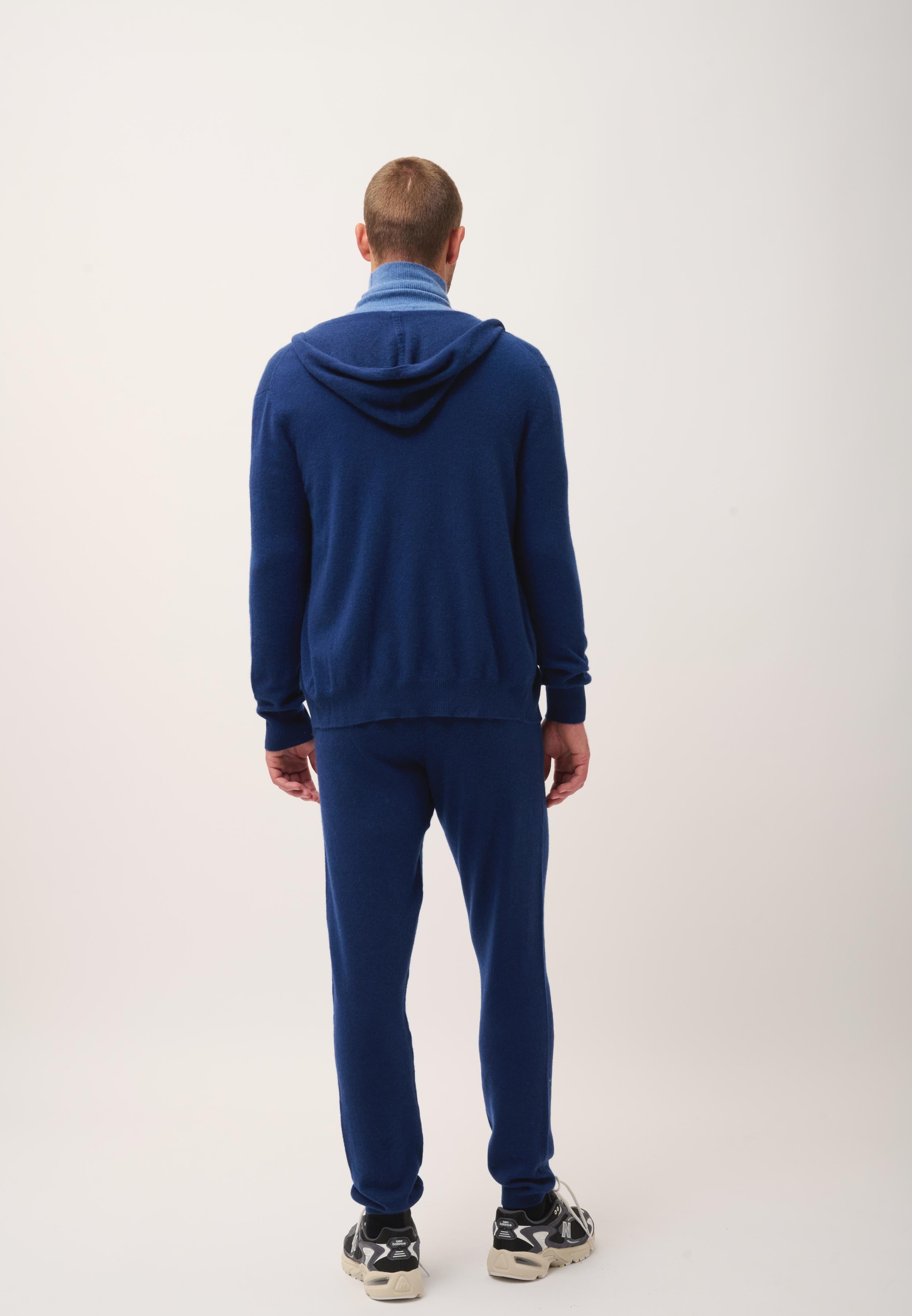 ELLIOT gilet col zippé capuche minuit