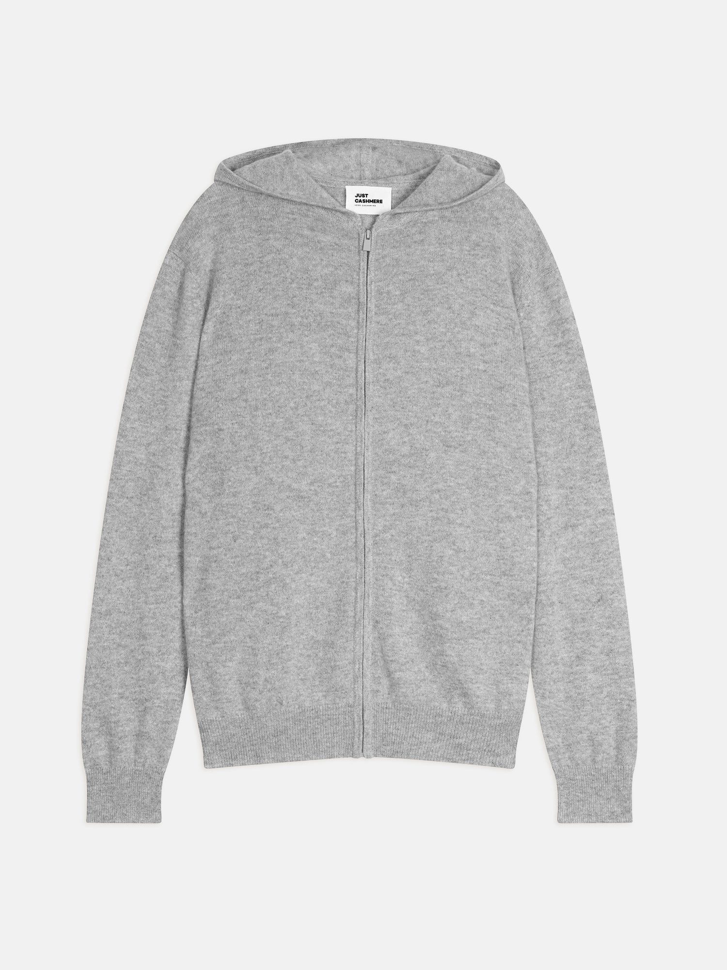 ELLIOT gilet col zippé capuche nuage chiné