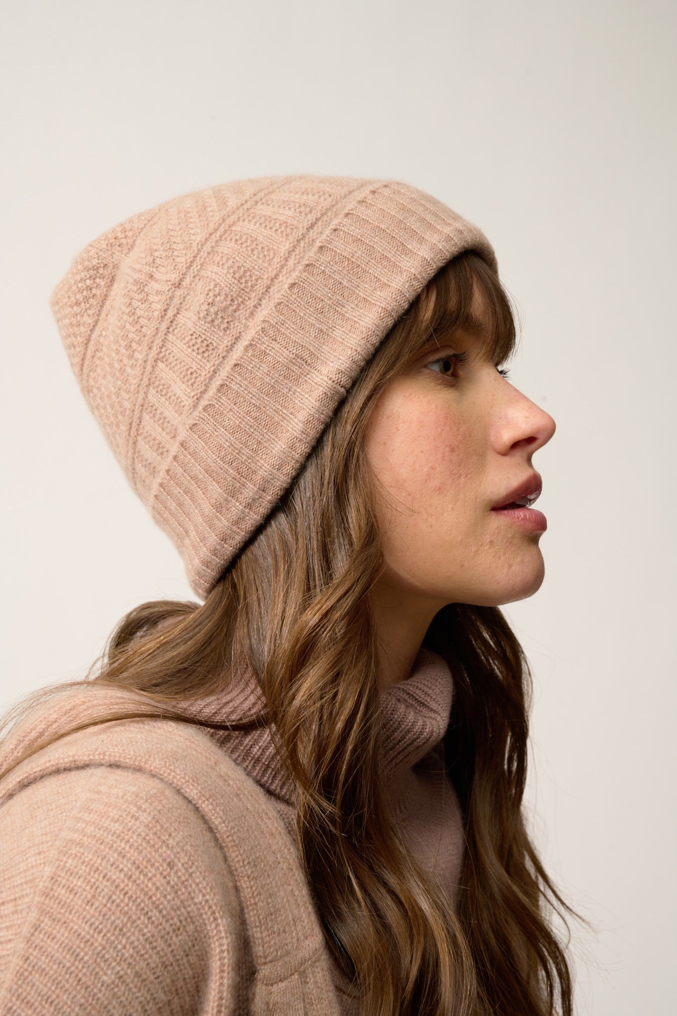 ember bonnet 4 fils camel chiné 100% cachemire