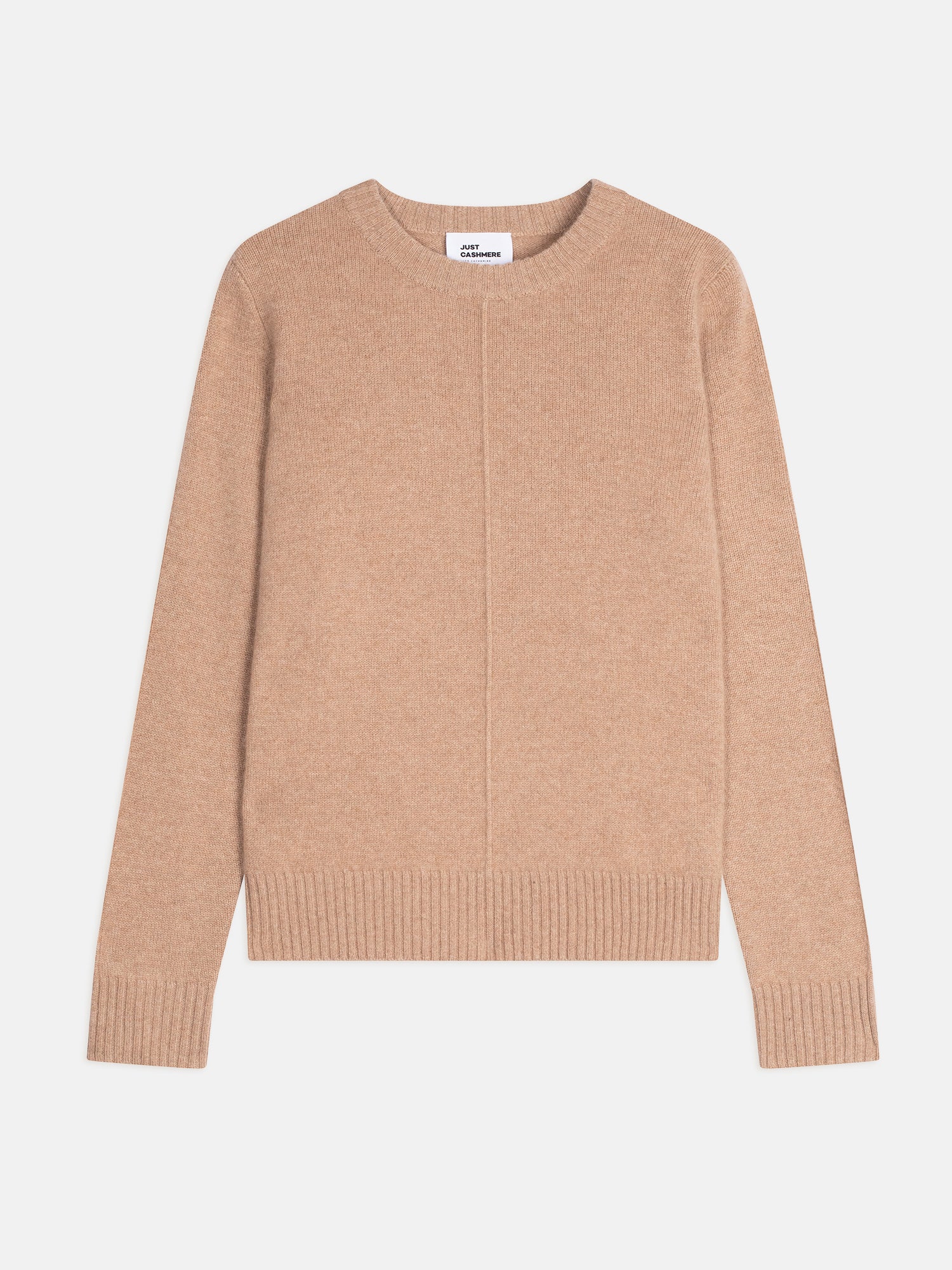 EMMA round-neck sweater camel mottled