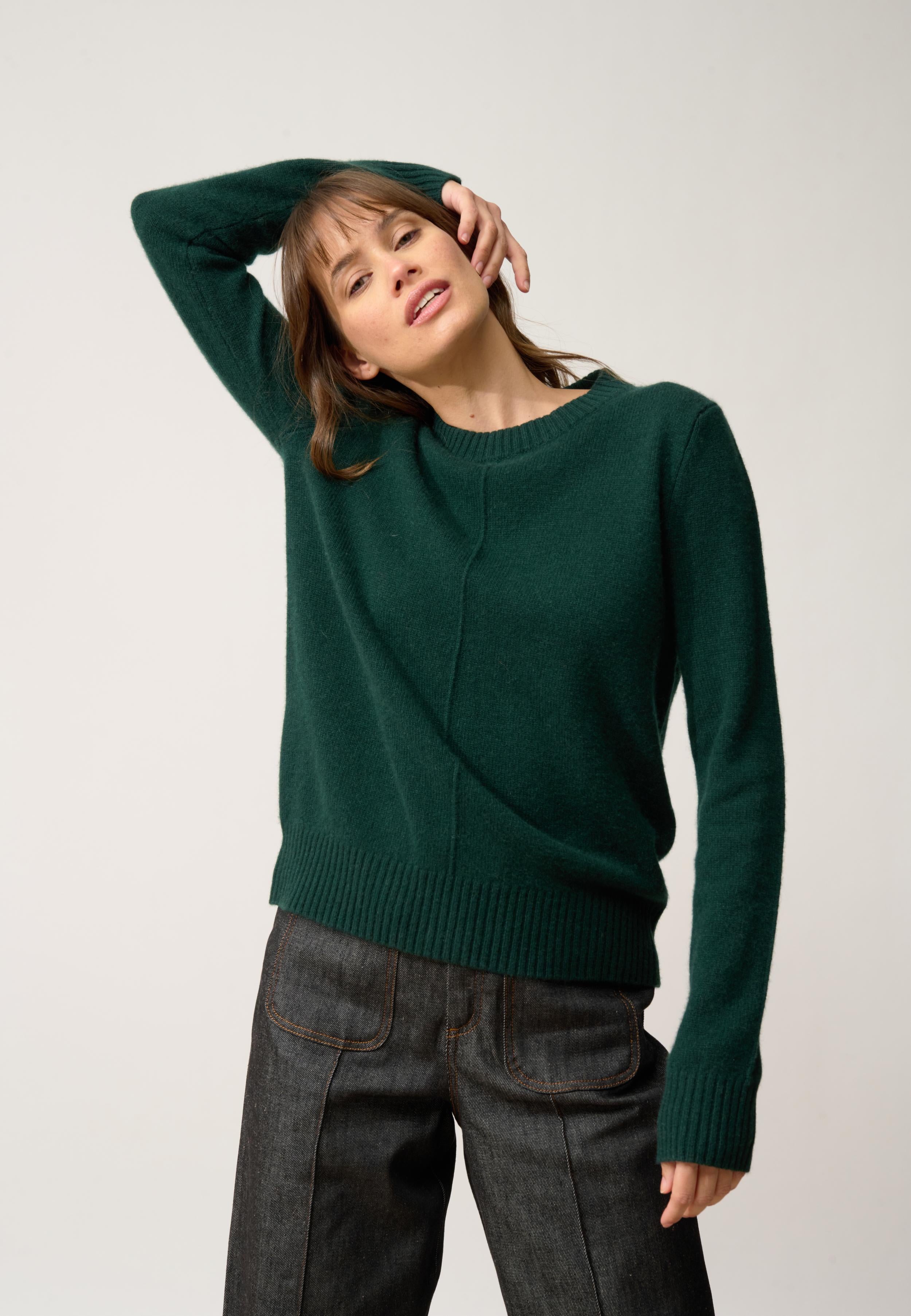 EMMA pull col rond cyprès