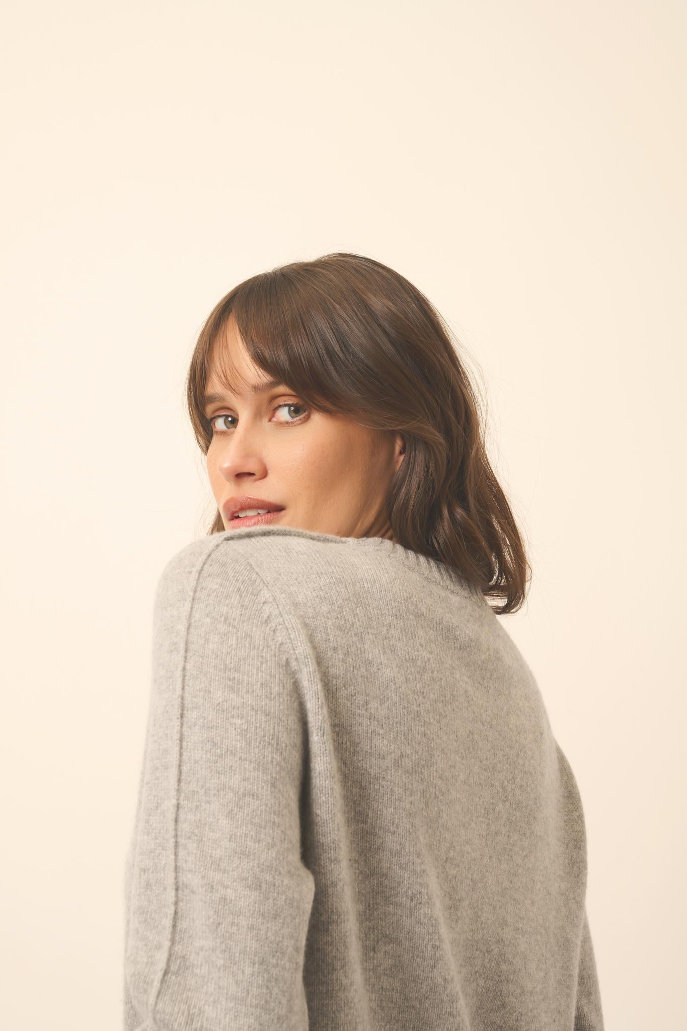 EMMA pull col rond nuage chiné