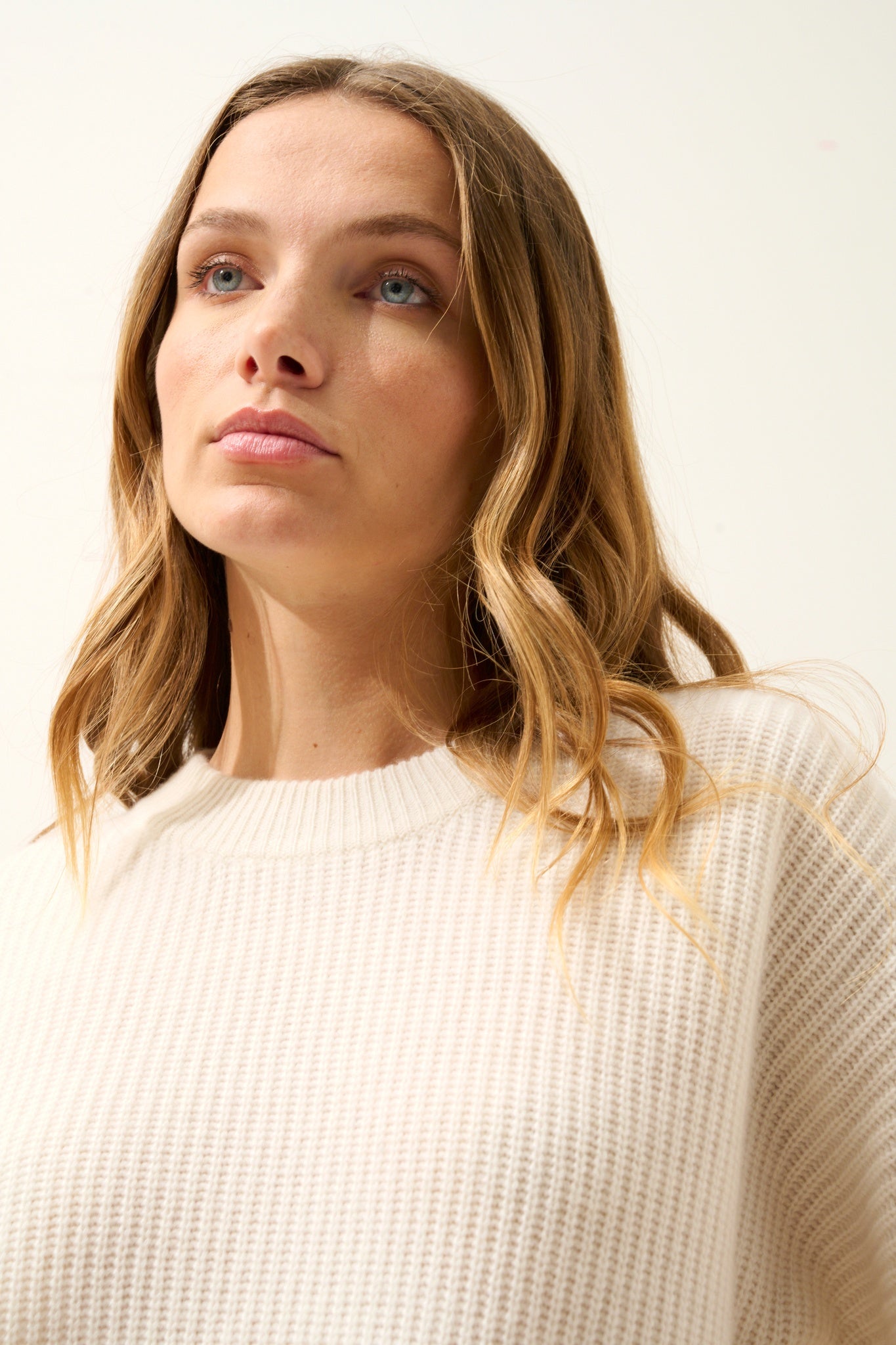 ÉRINA batwing boat neck T-shirt, 4-ply ivory