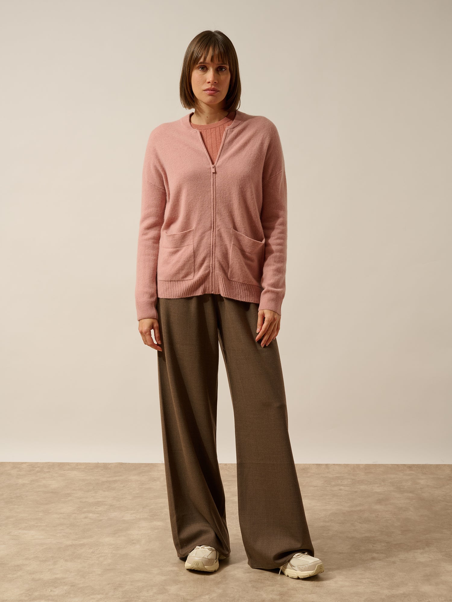 ERVIE rosewood mao collar vest