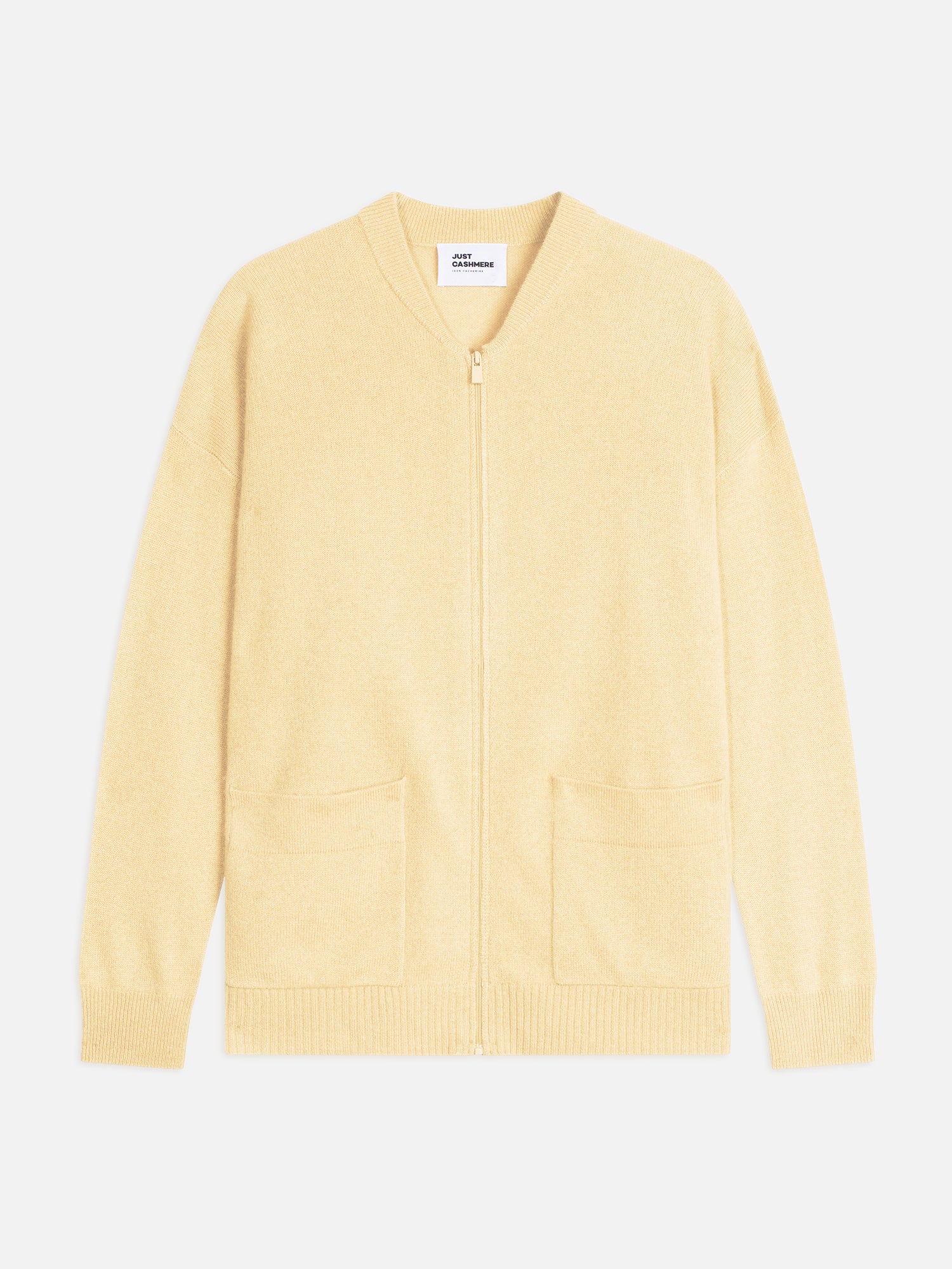 ERVIE gilet zippé col mao limonade