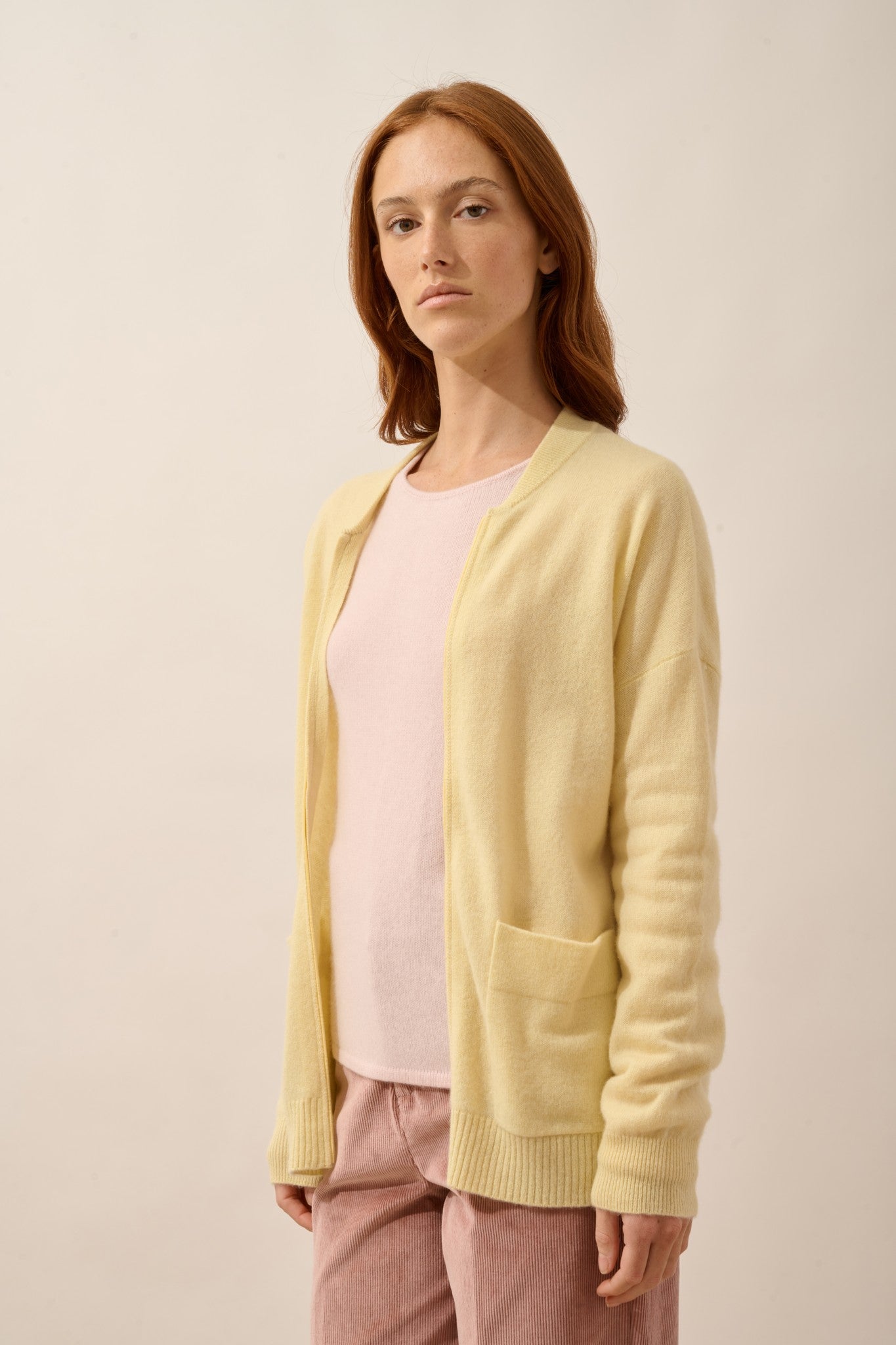 ervie gilet zippé col mao limonade