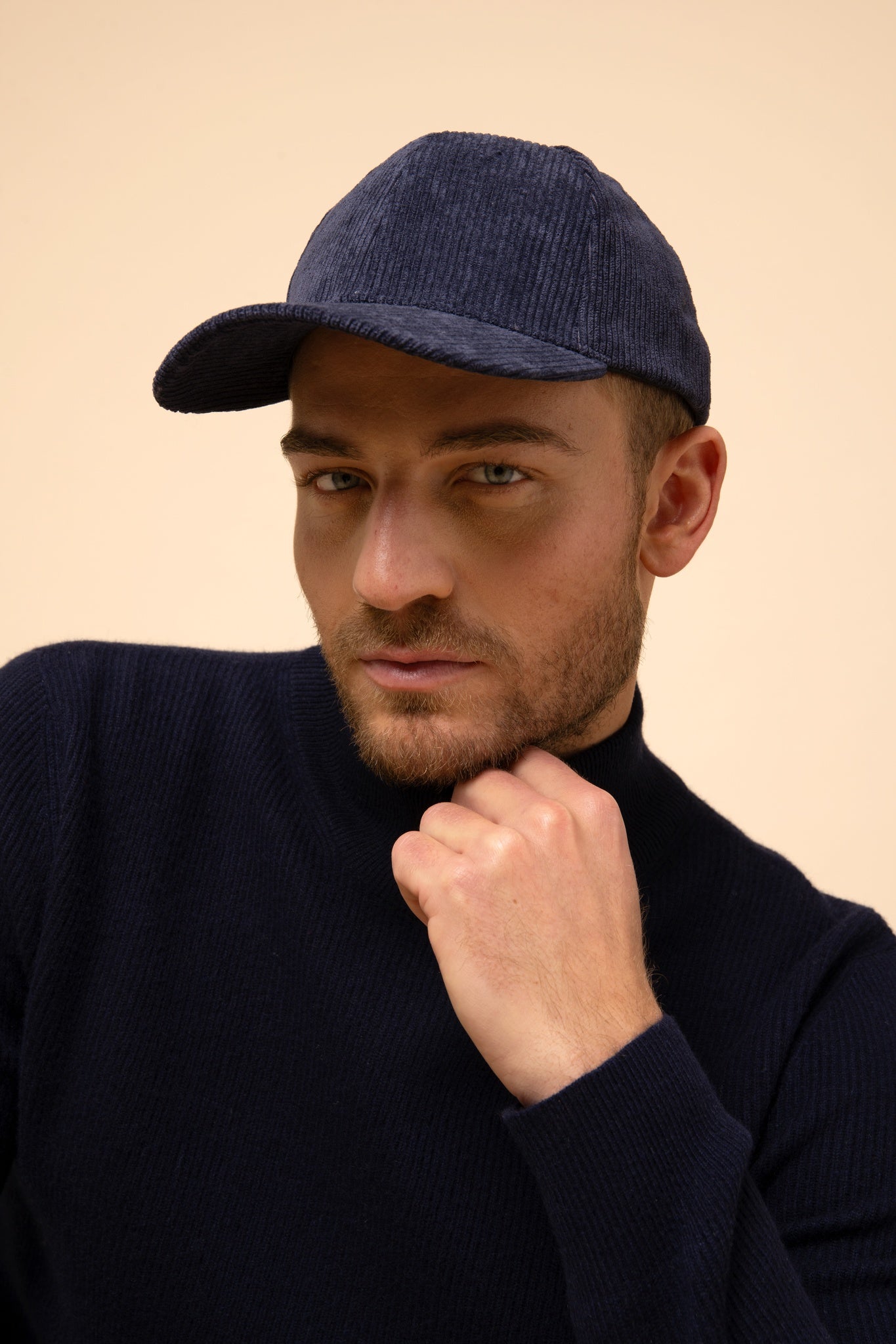 EVA pull col montant navy