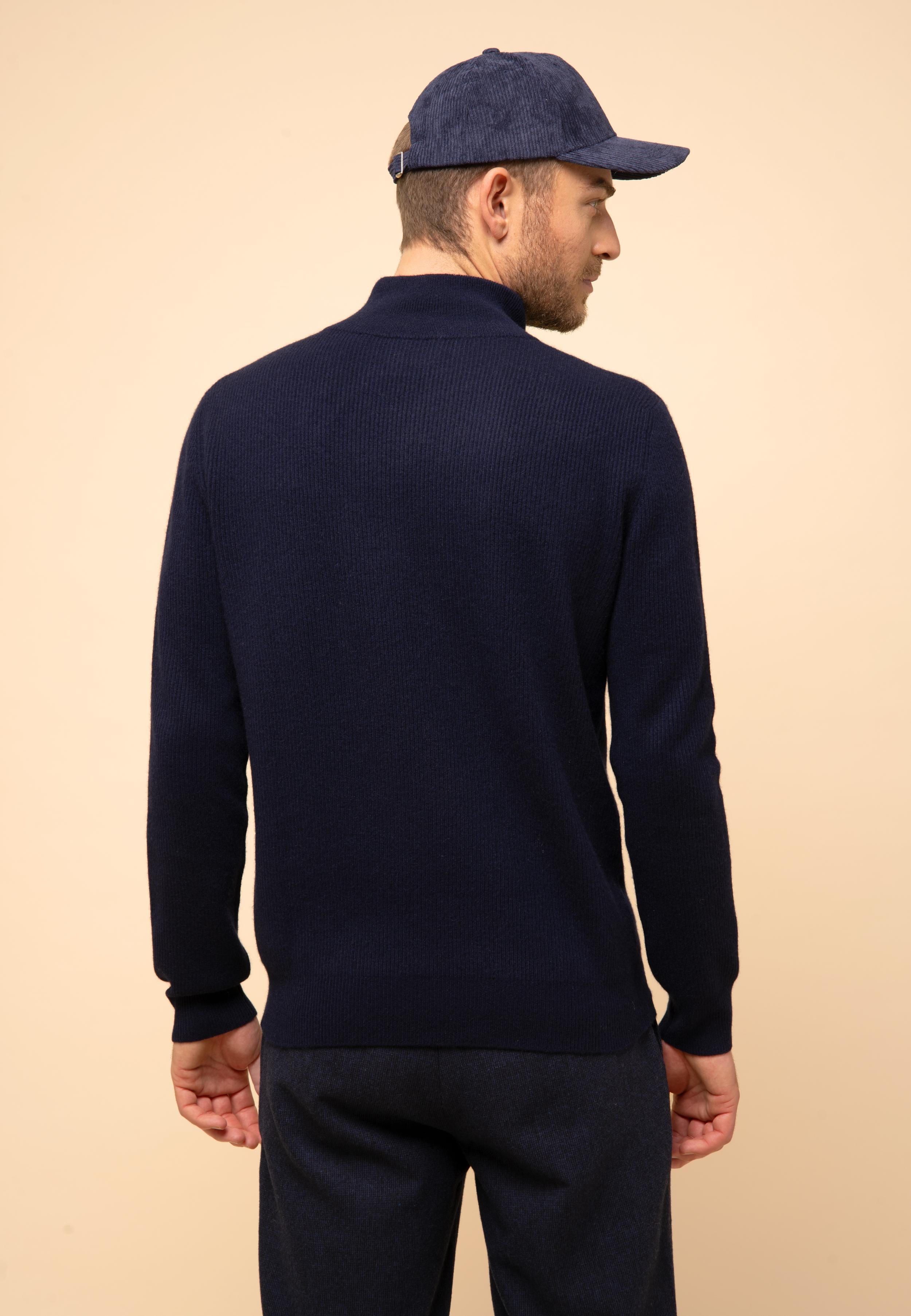 EVA pull col montant navy