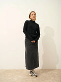 CALINDRA Pull Col Rond 4 Fils Noir