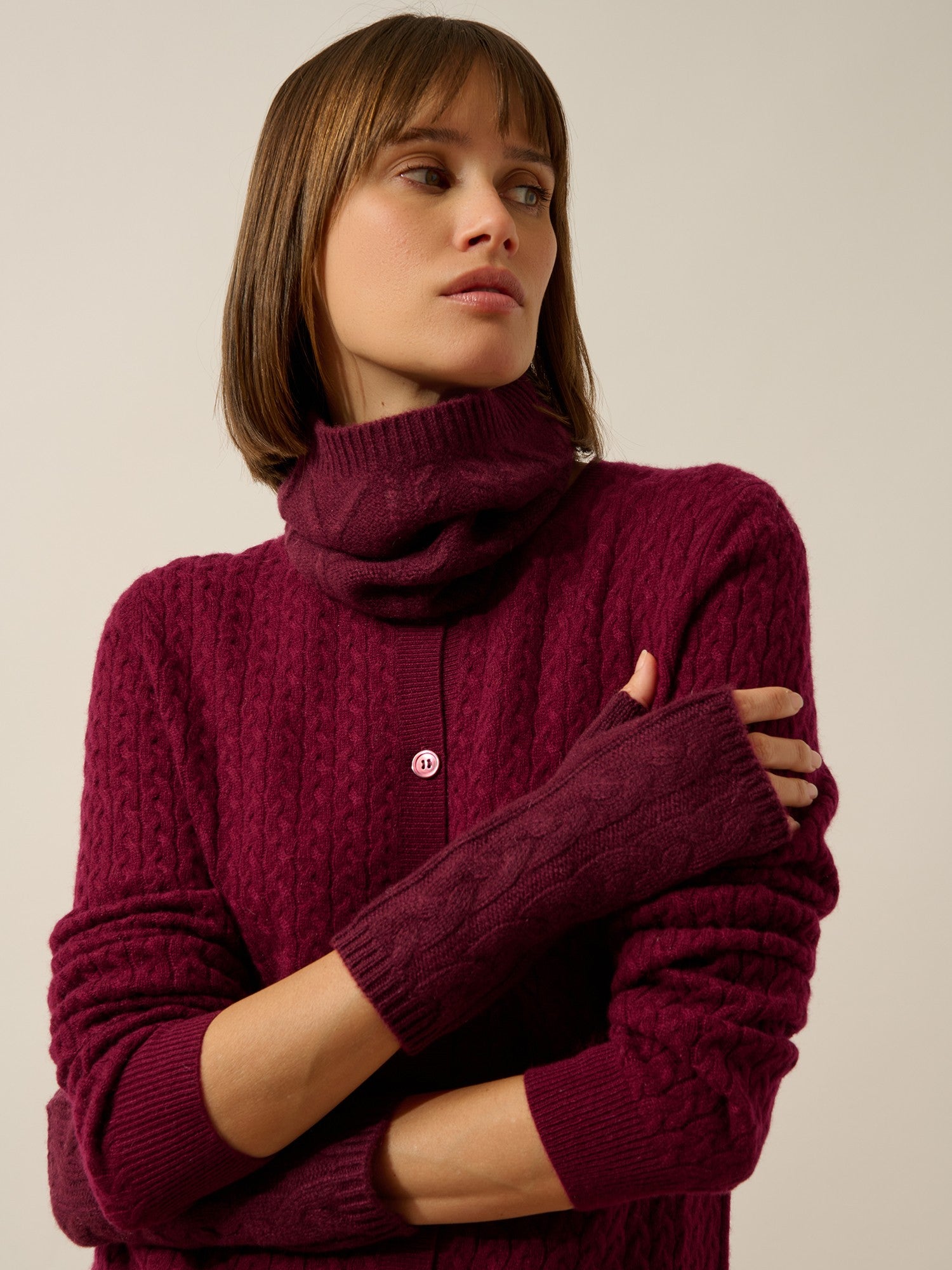 fay mitaines 6 fils mûre