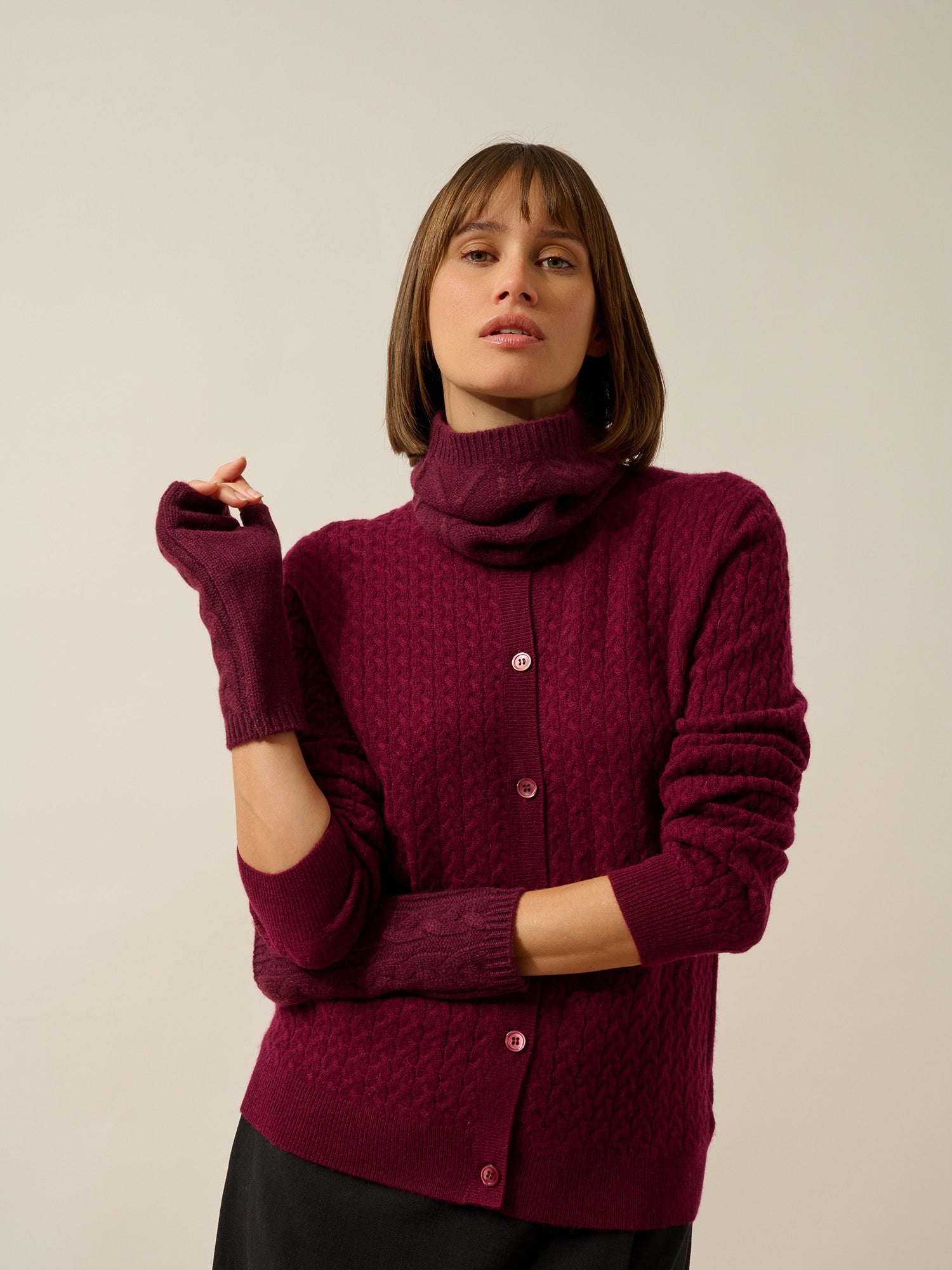 fay mitaines 6 fils mûre