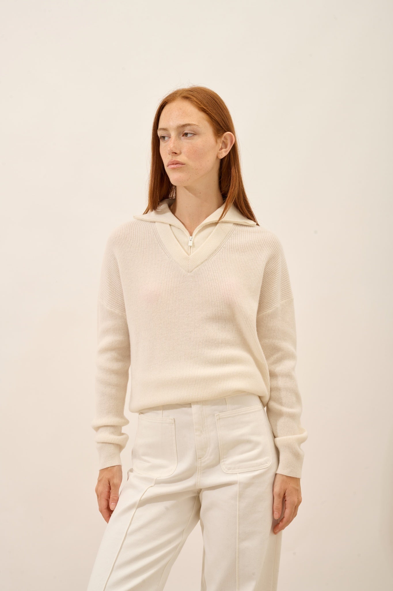 FELISIA pull camionneur ivoire