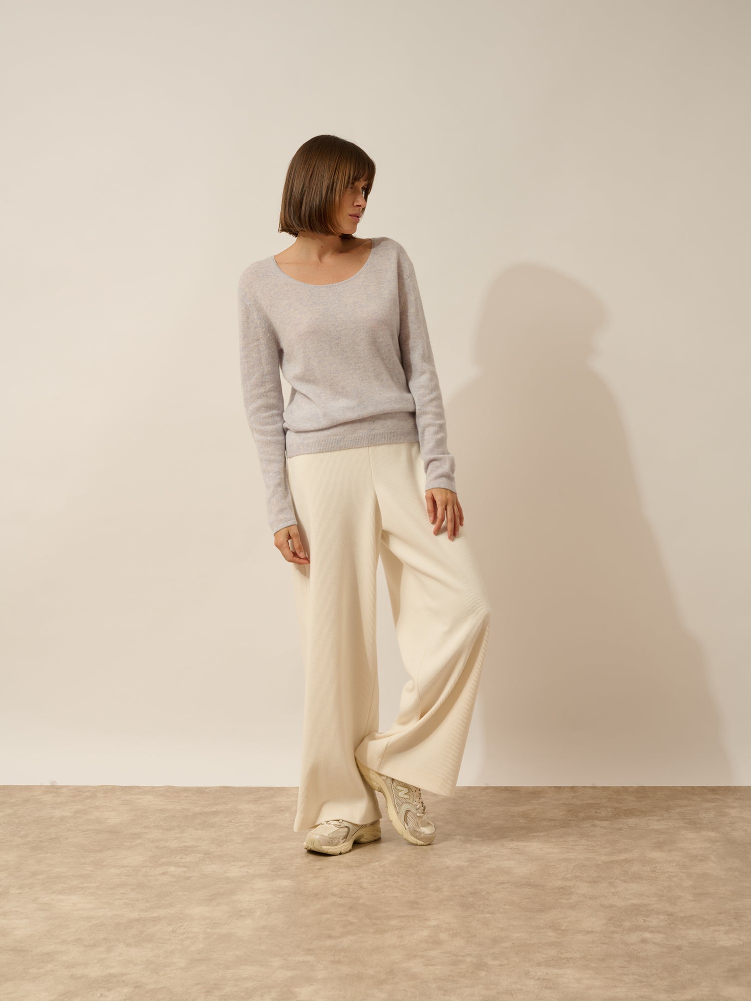 FIONA pull col bateau bleu dragée chiné