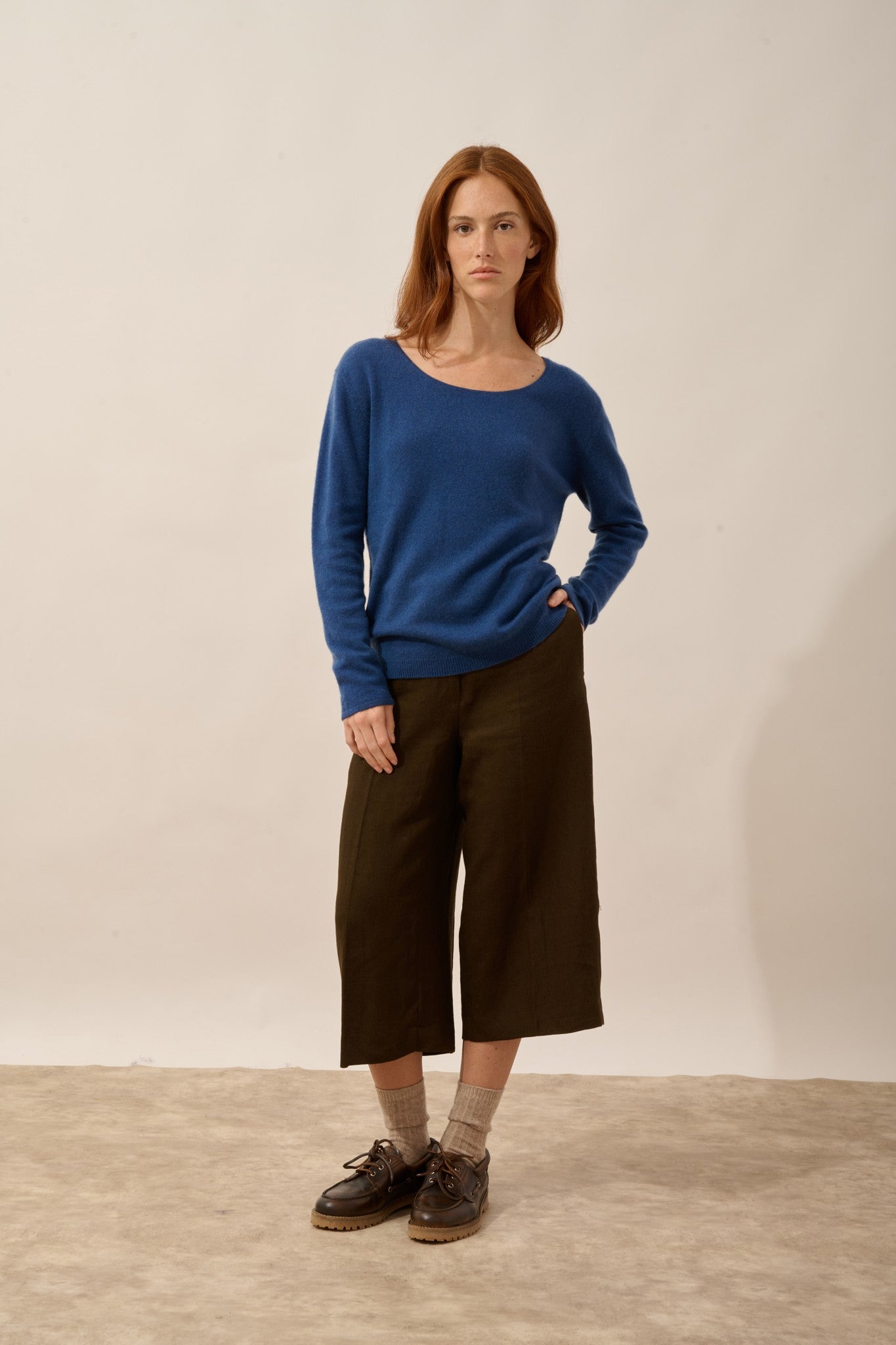 fiona pull col bateau bleu perse