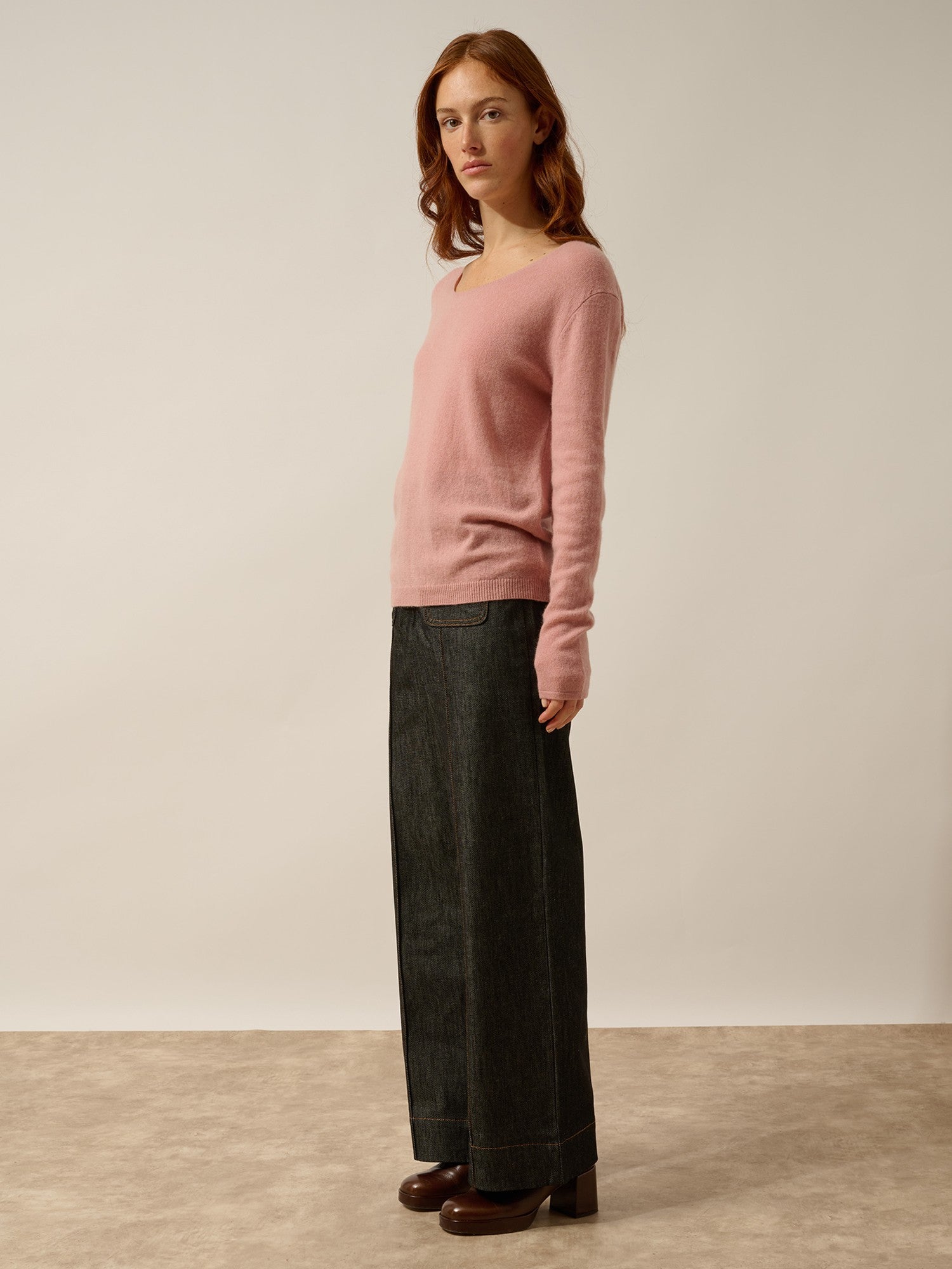 fiona pull col bateau bois de rose