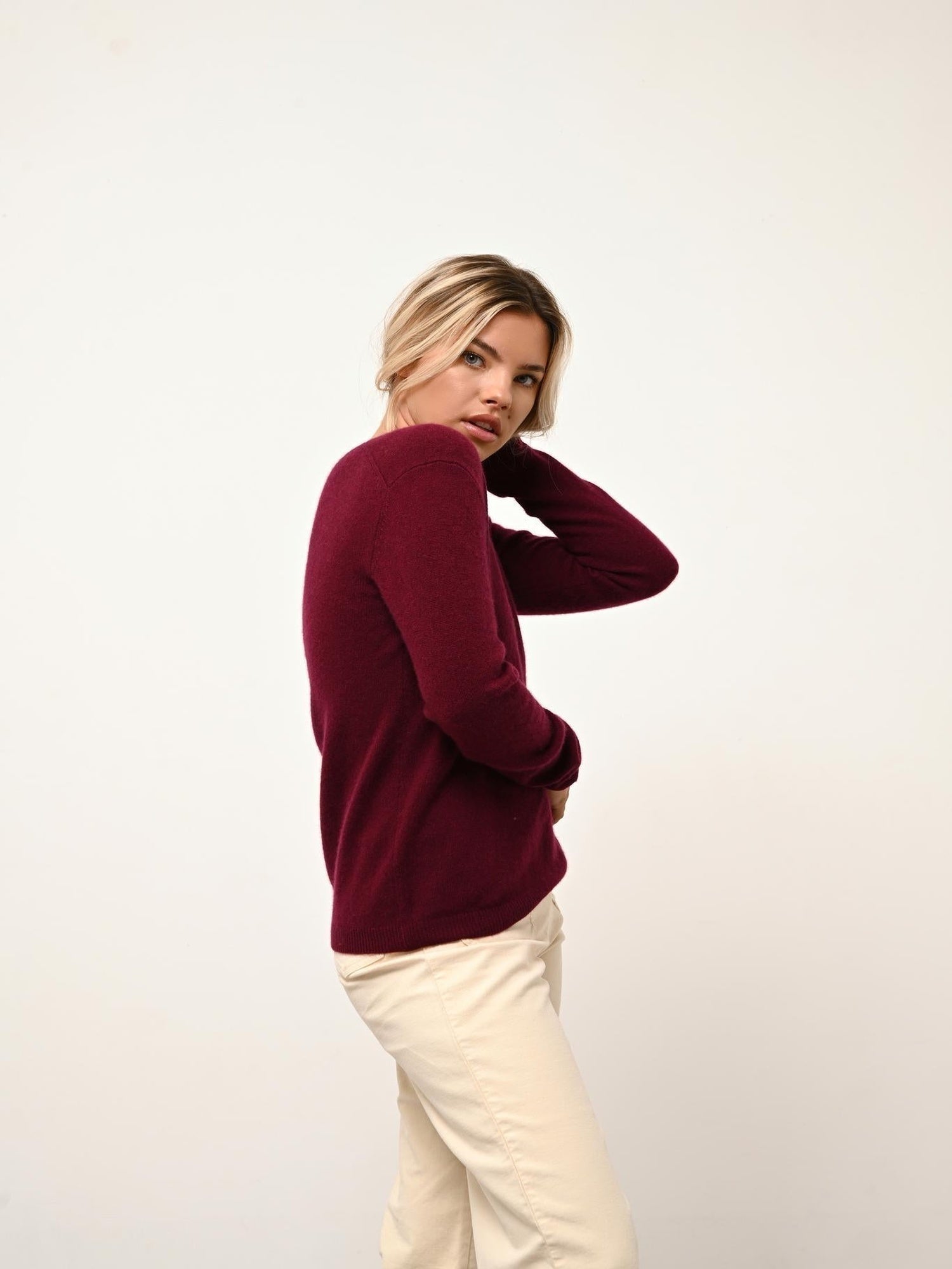 FIONA pull col bateau bordeaux