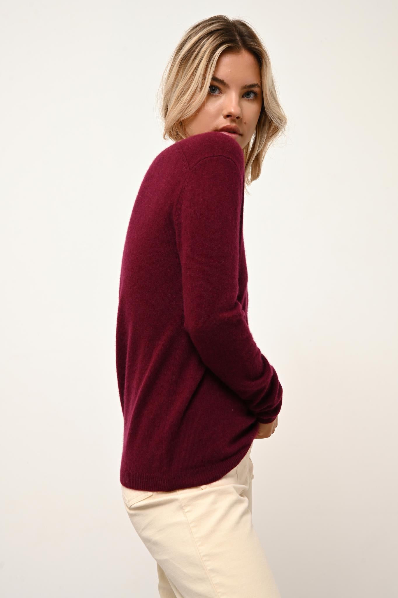 FIONA pull col bateau bordeaux