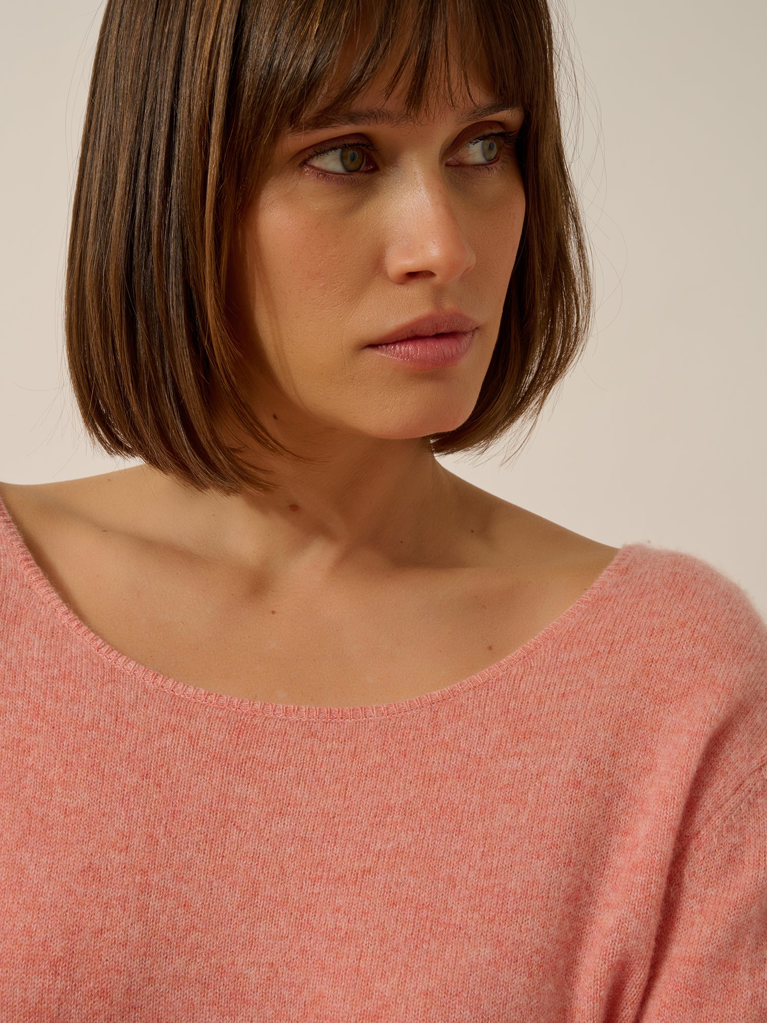 FIONA pull col bateau corail chiné