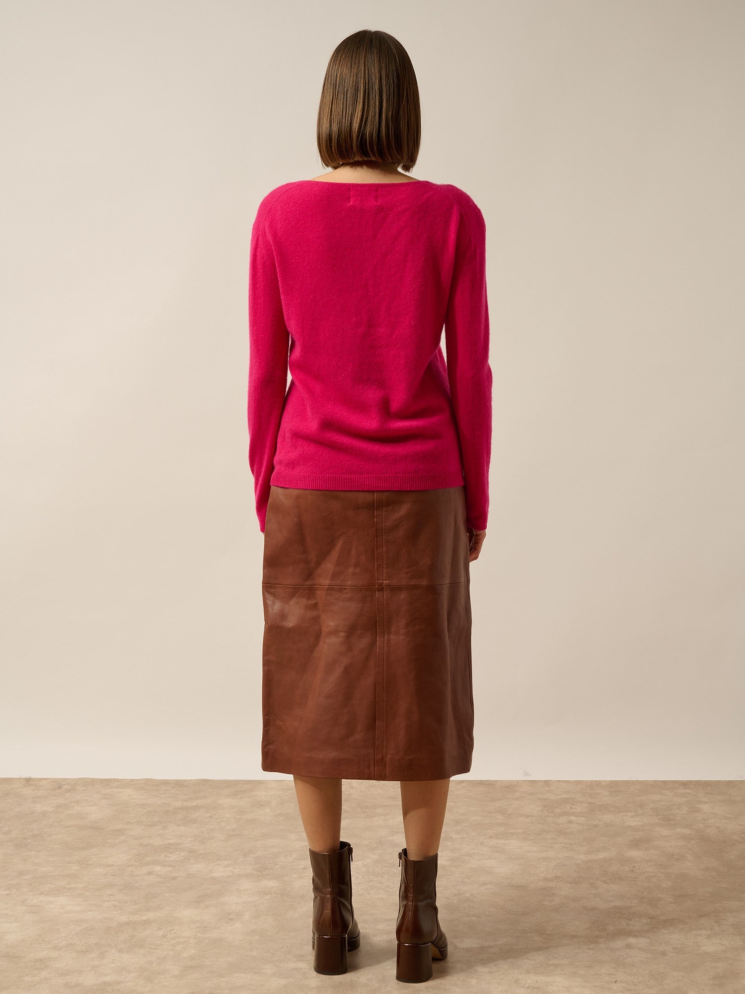 fiona pull col bateau fuchsia