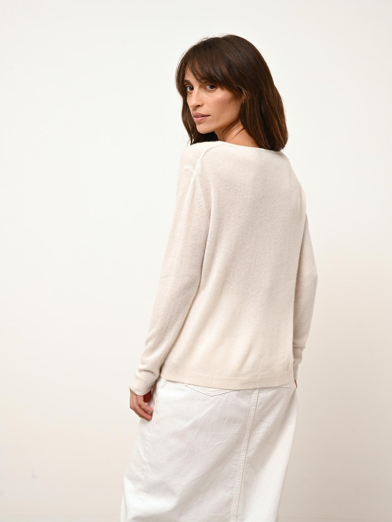 FIONA pull col bateau ivoire