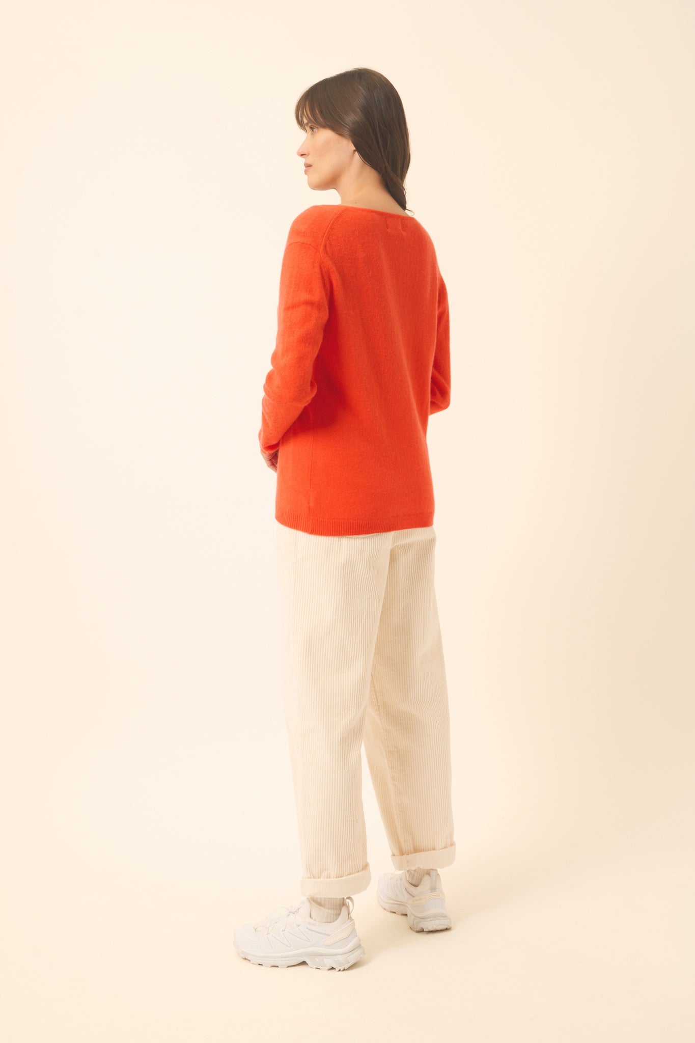 FIONA pull col bateau orange