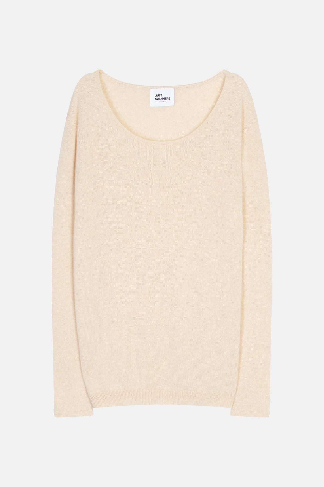 FIONA boat-neck sweater sand