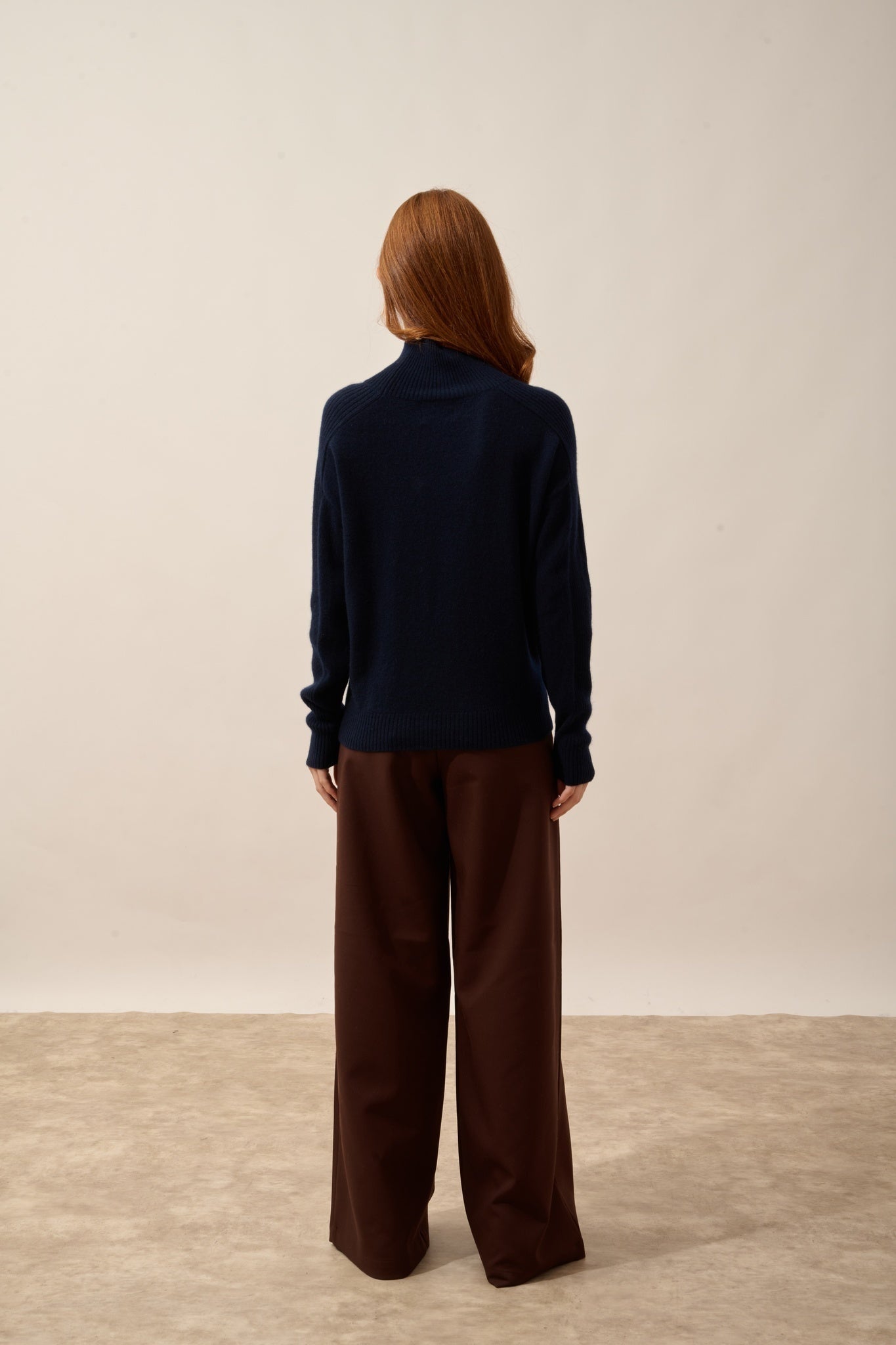 FIORINA pull col roulé navy