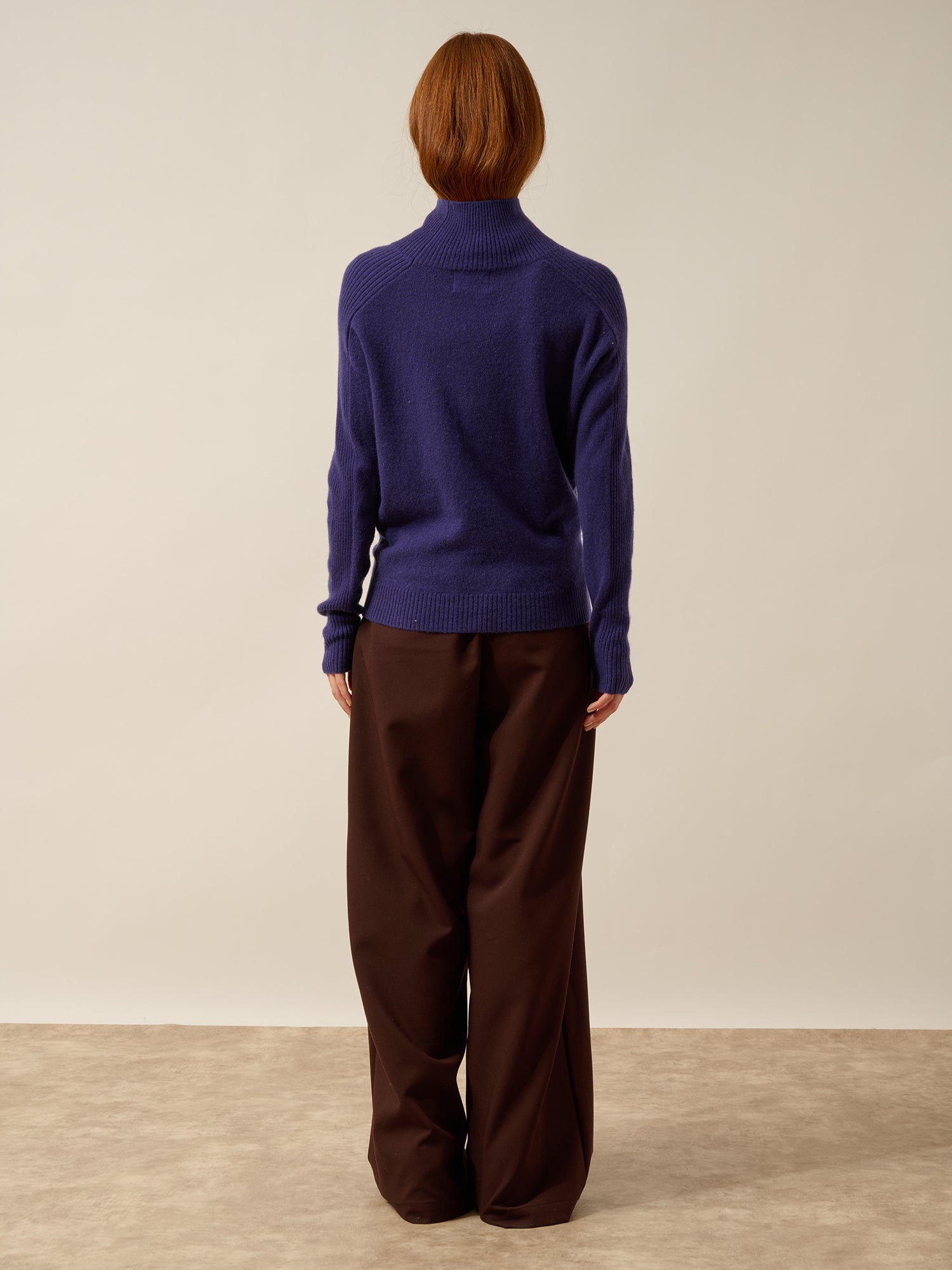 FIORINA pull col roulé purple