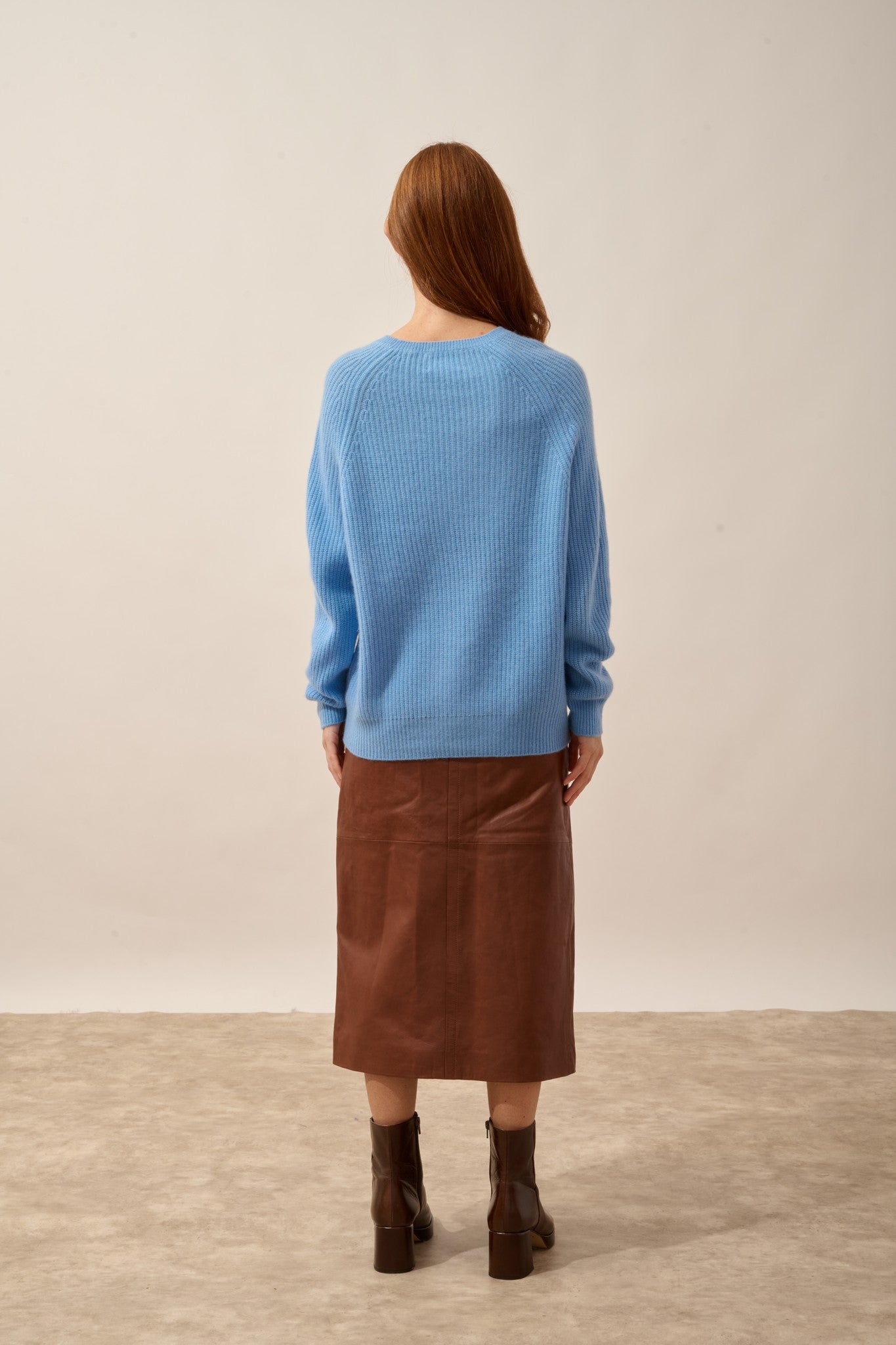 frio pull col rond 4 fils baby blue