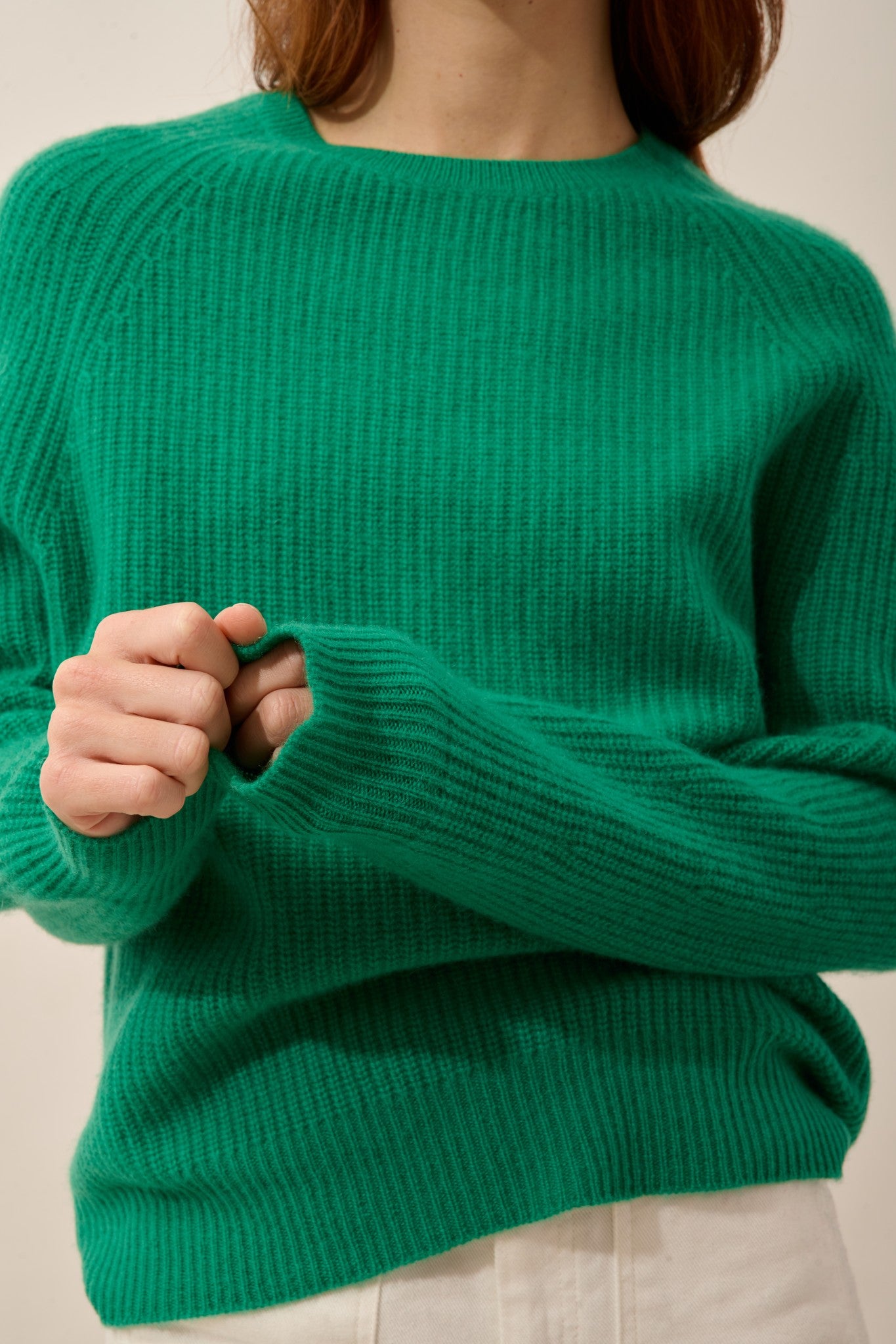 frio pull col rond 4 fils menthe