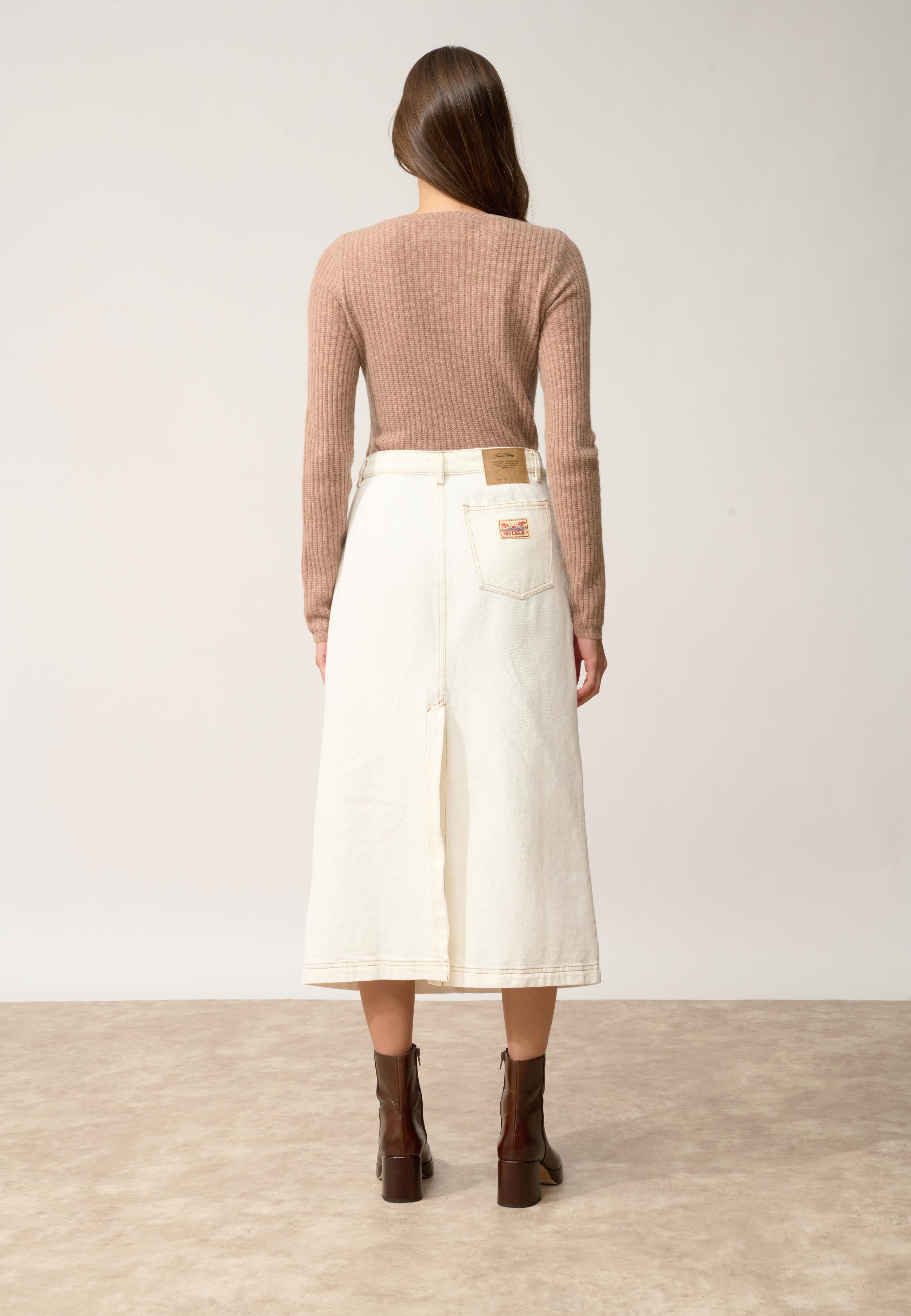 FUNI body col rond camel chiné