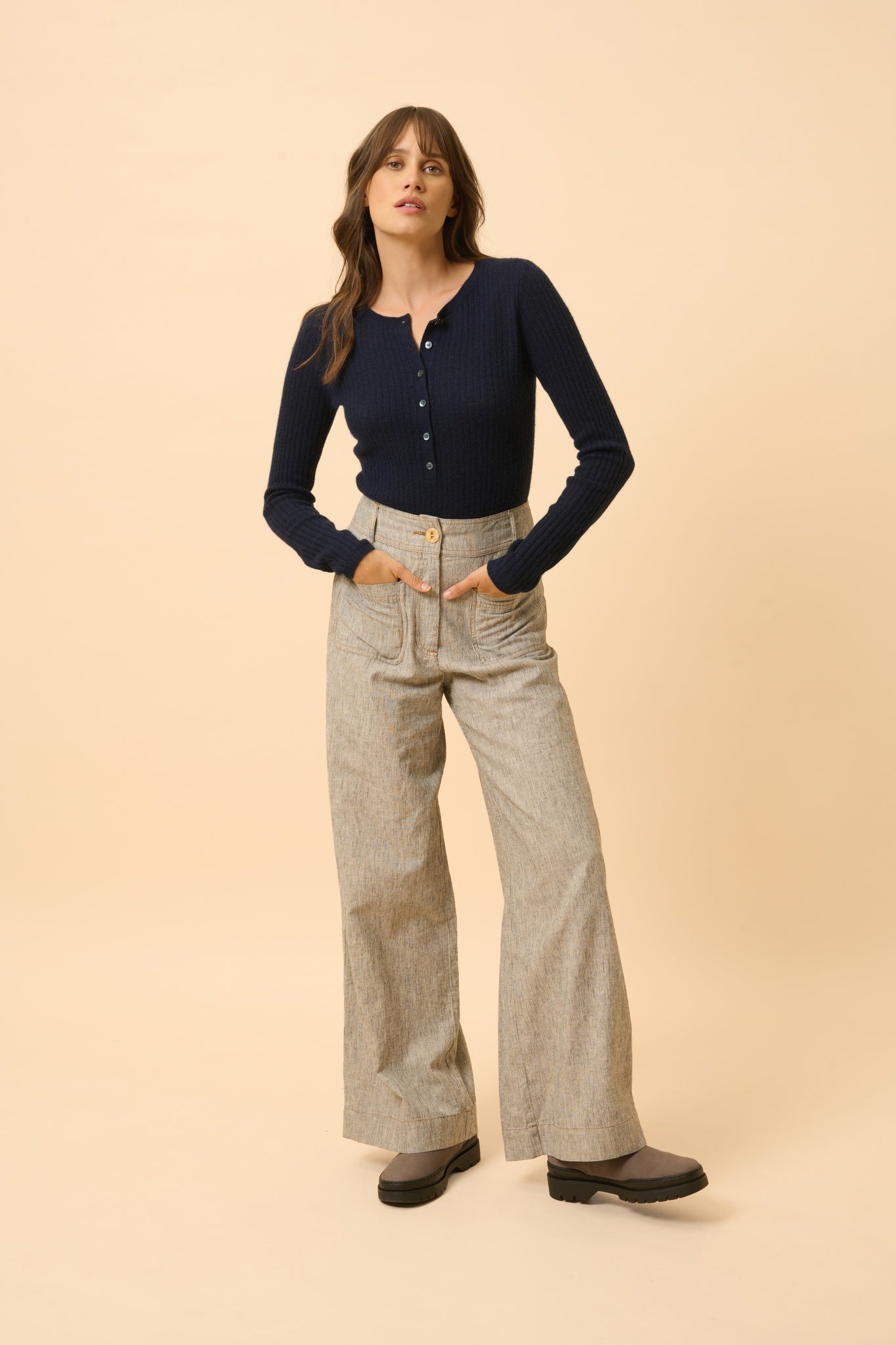 FUNI body col rond navy