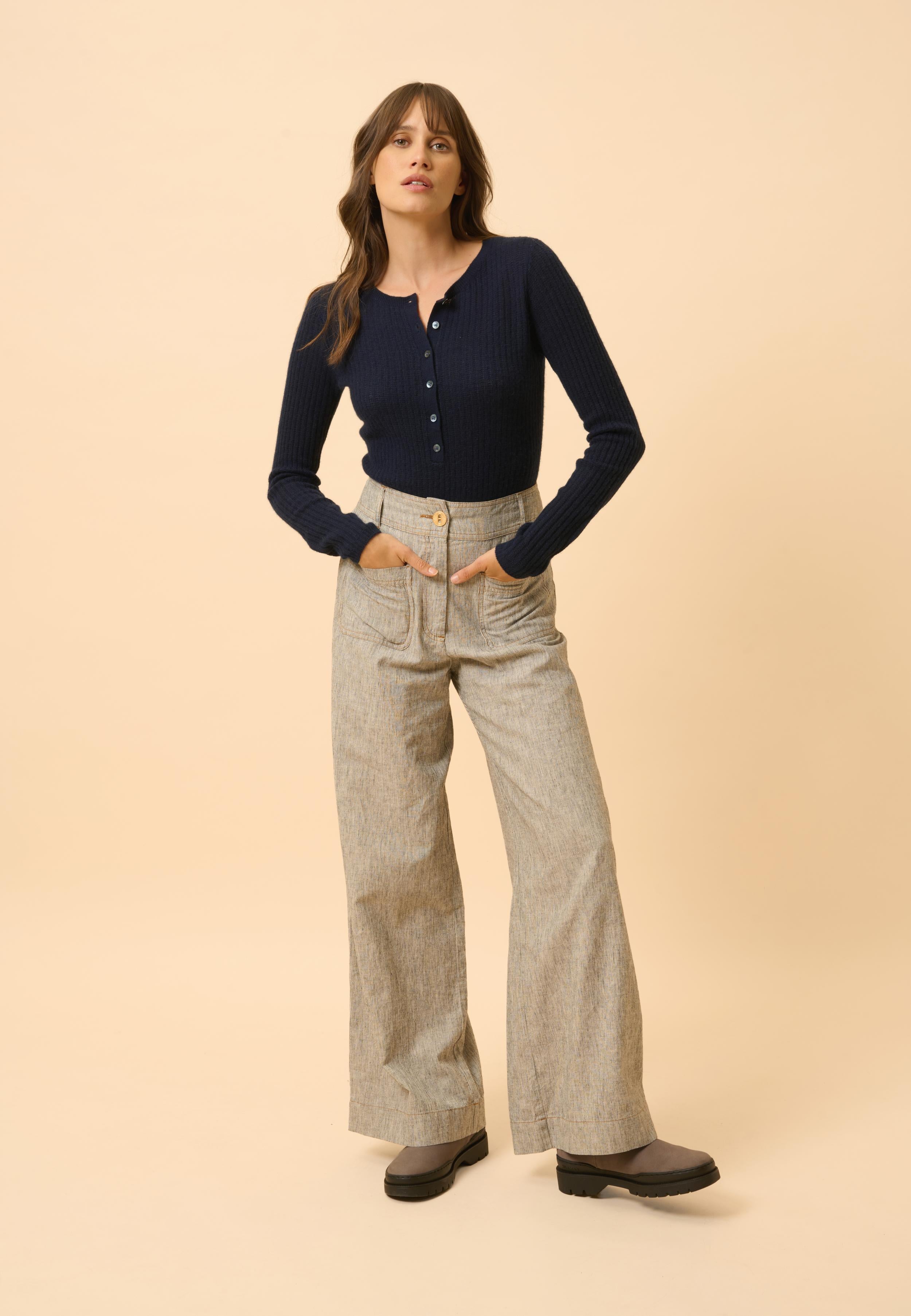 FUNI body col rond navy