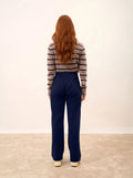 DAPHNE Pantalon Large Bleu Marine