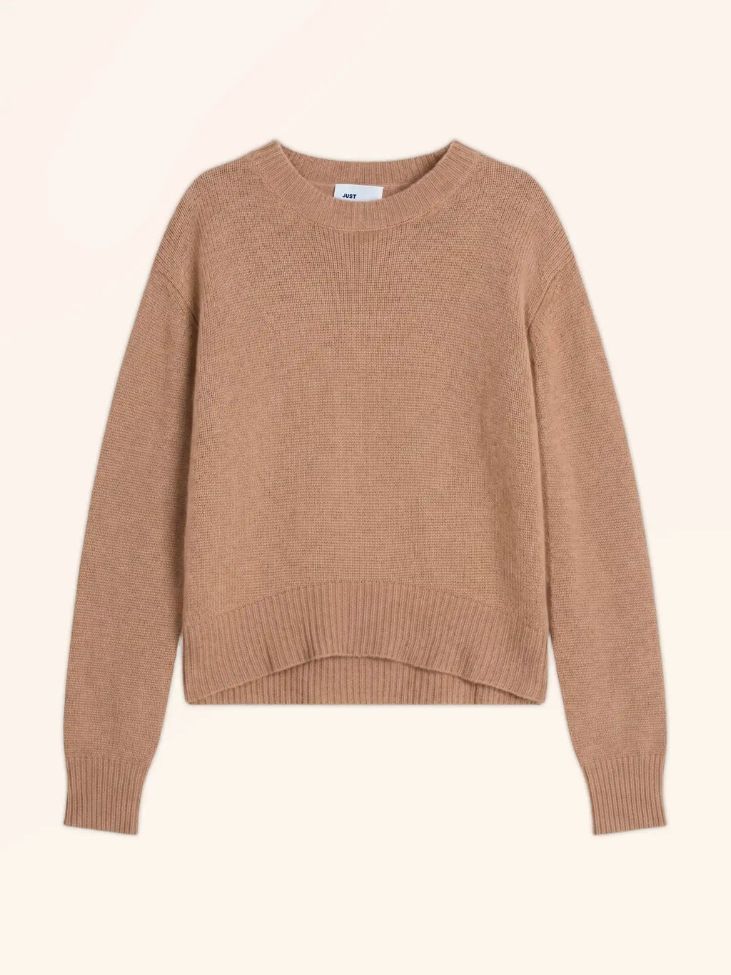 MARGAUX Pull Col Rond 6 Fils Camel Chiné