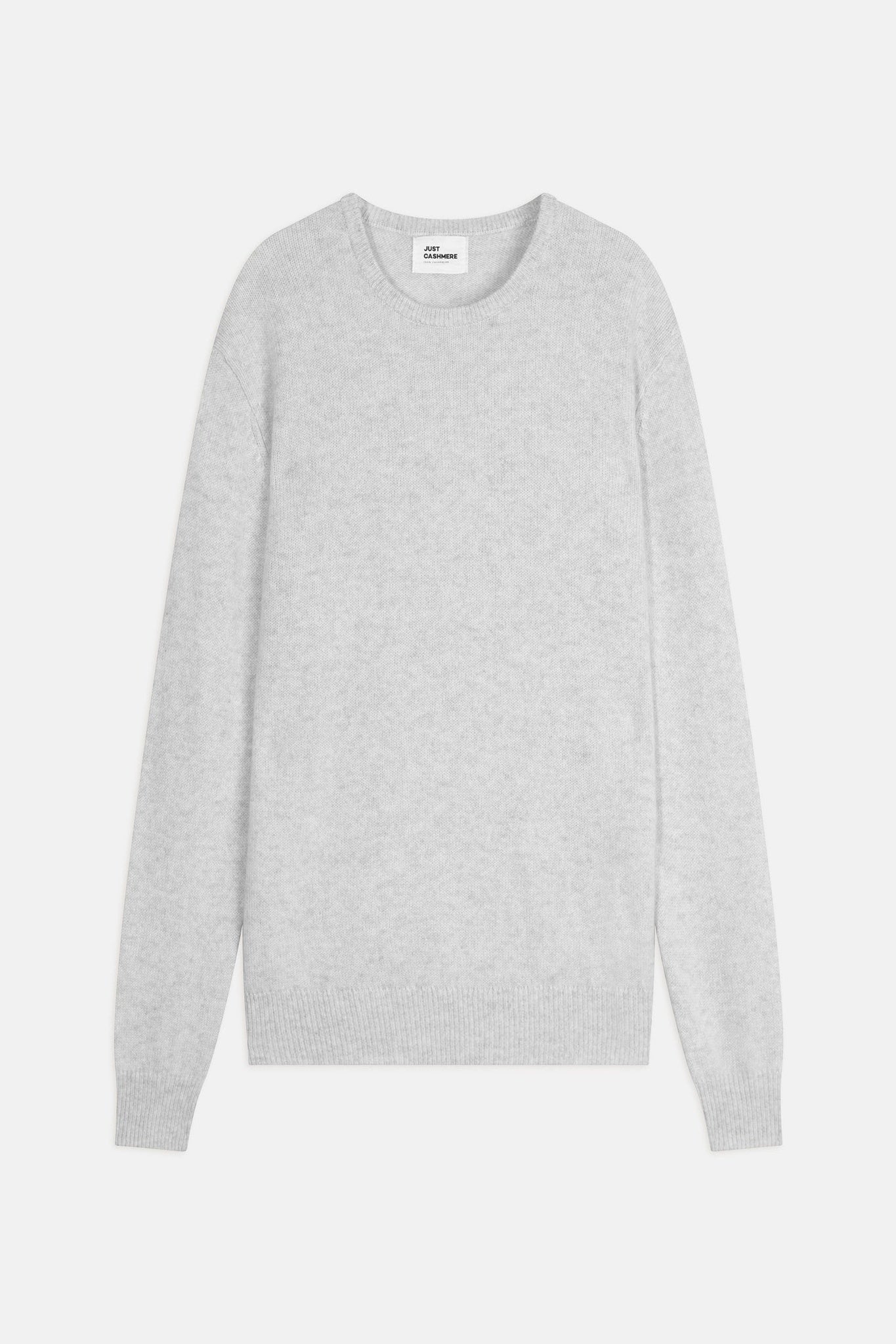 GABIN pull col rond 4 fils gris perle chiné