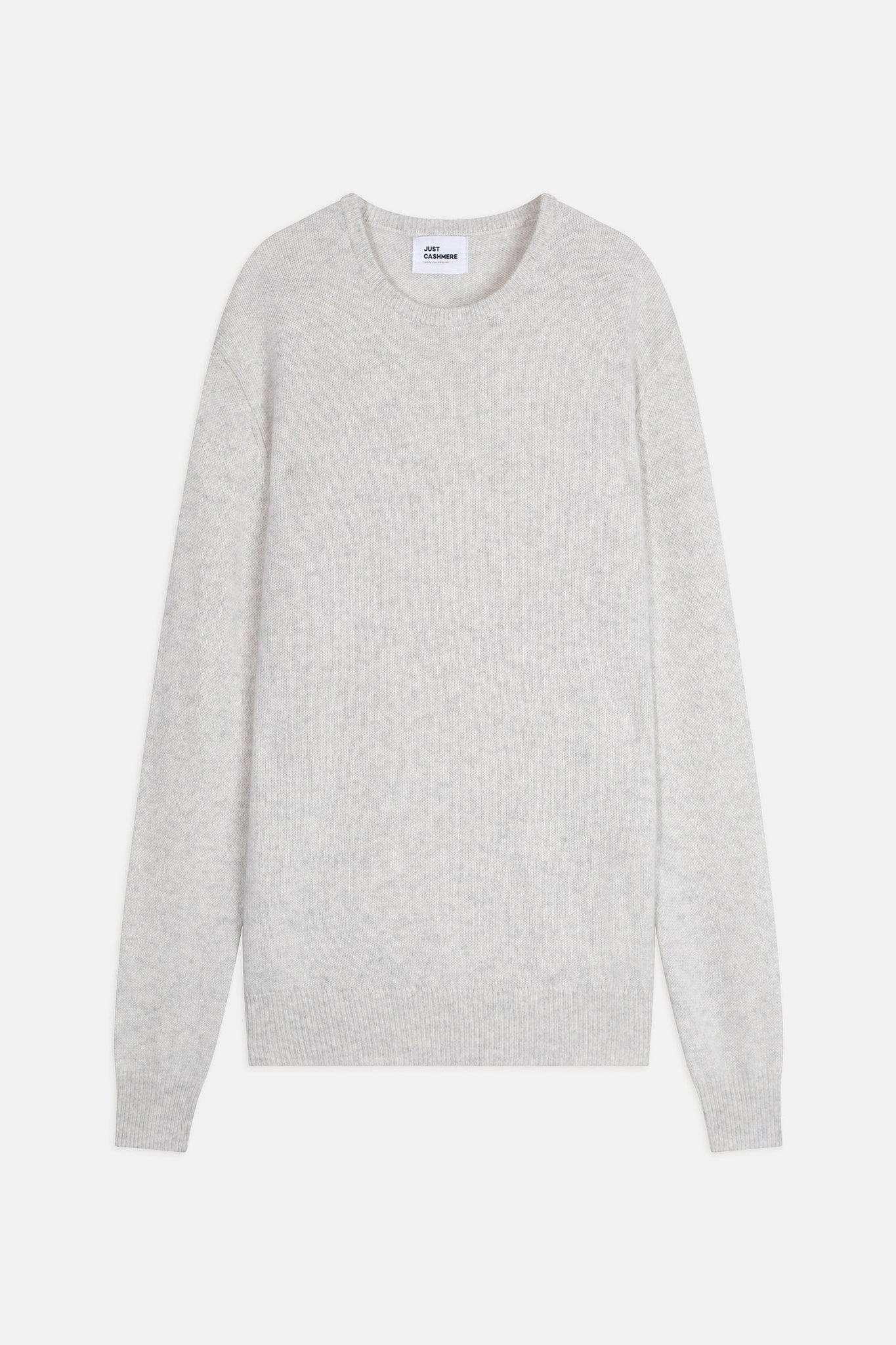 GABIN pull col rond 4 fils gris perle chiné