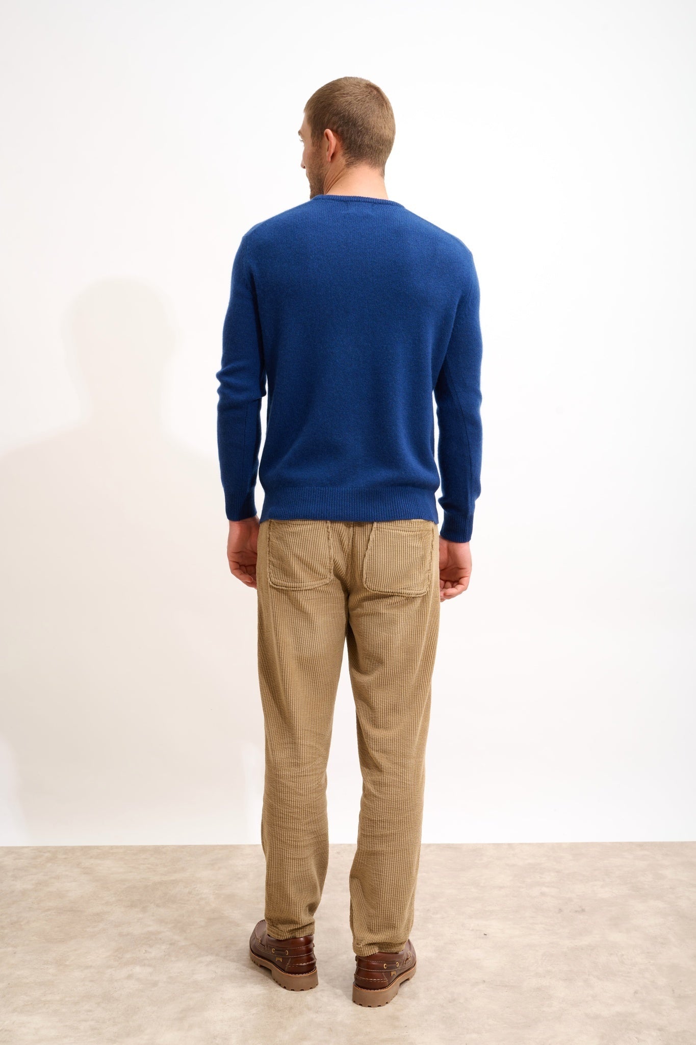 GABIN round neck sweater, 4-ply midnight blue