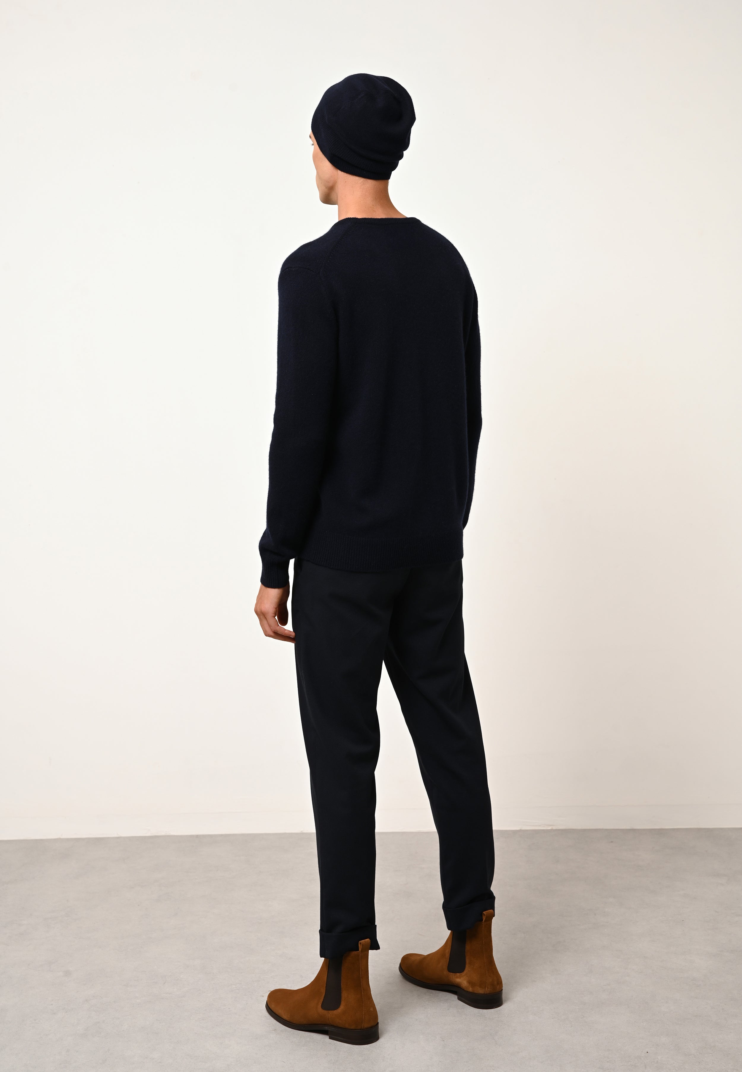 GABIN navy crew neck sweater