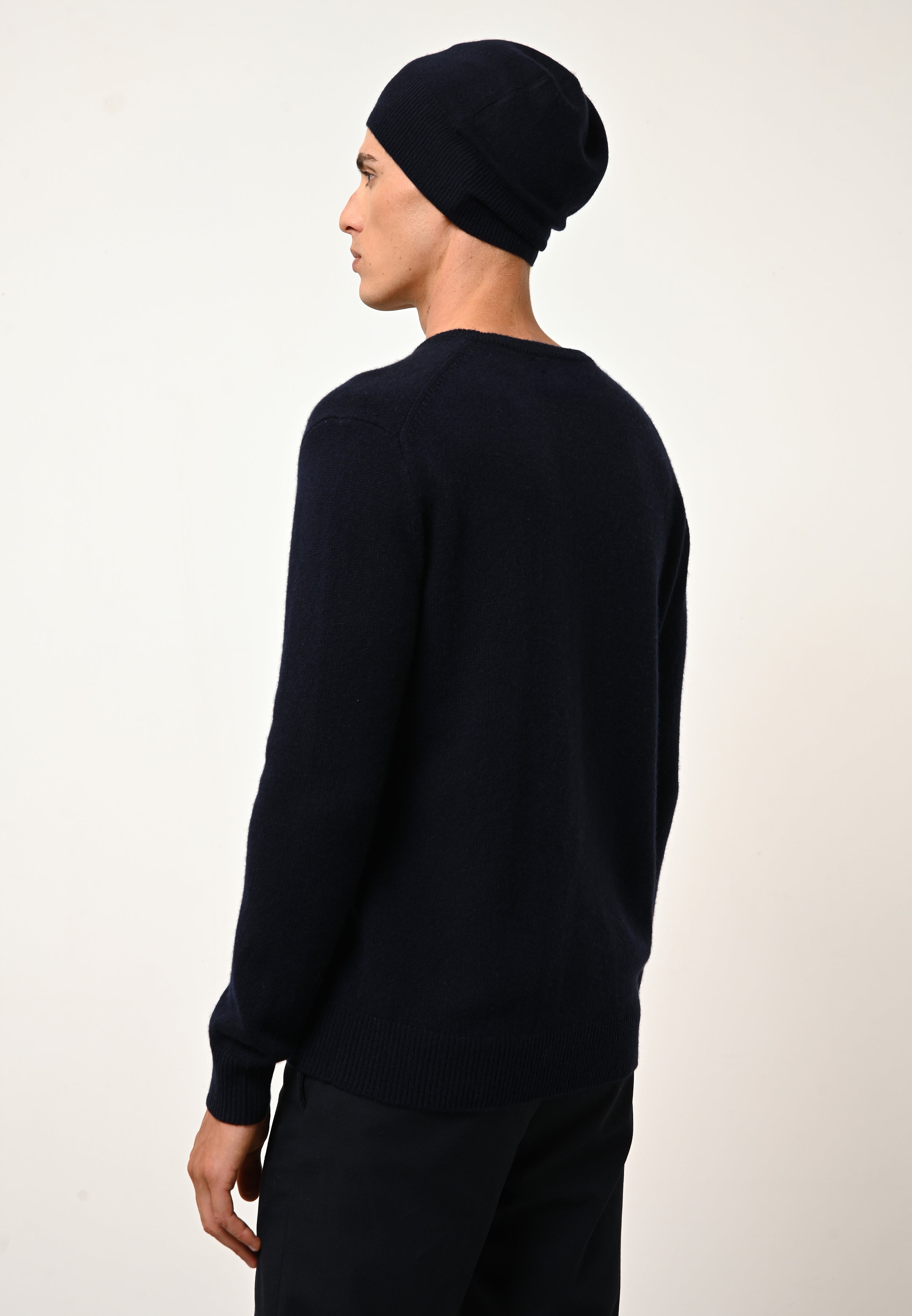GABIN navy crew neck sweater