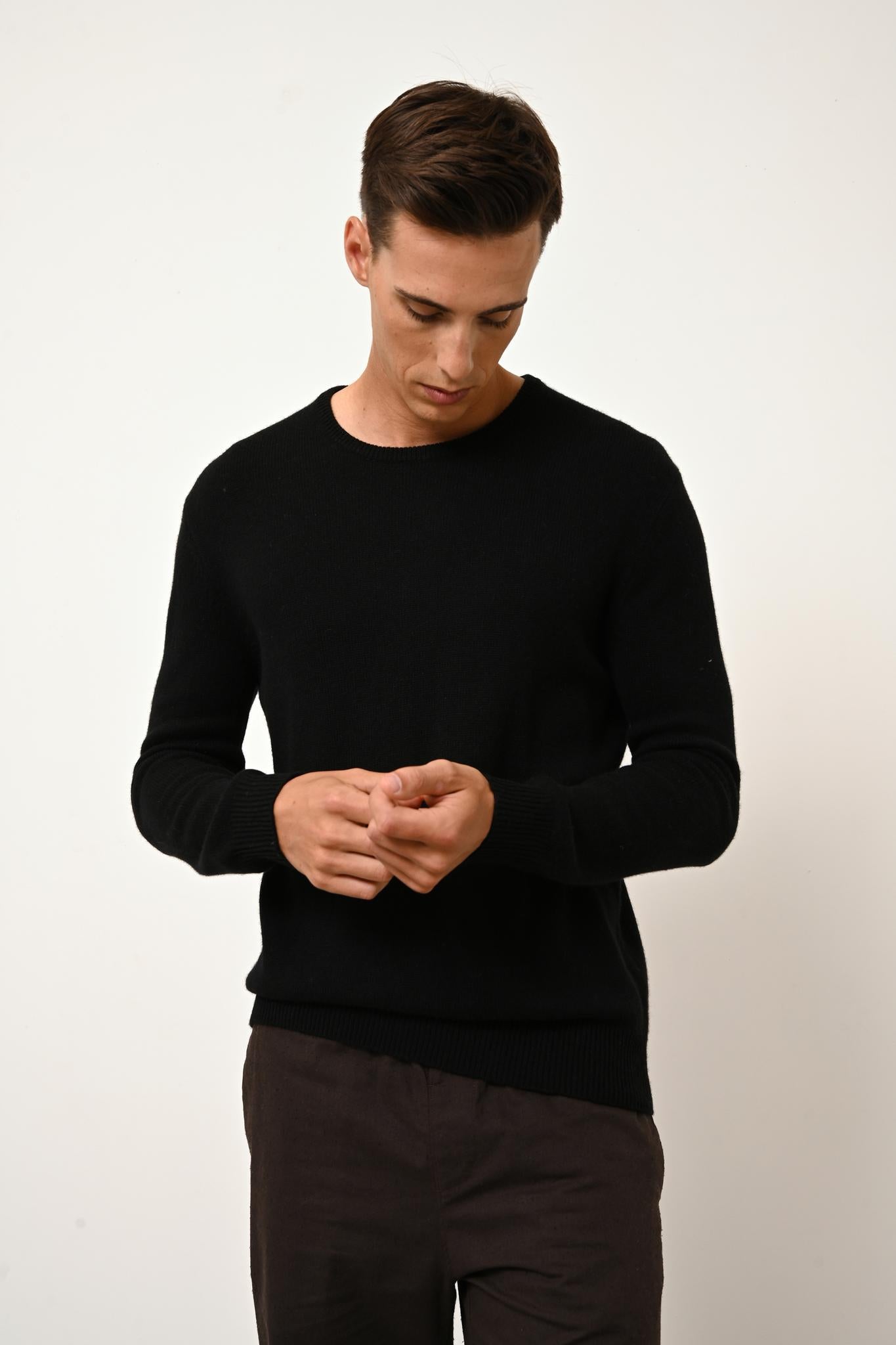 GABIN pull col rond noir