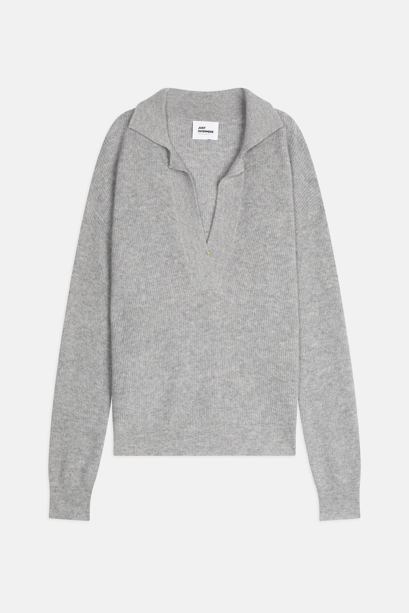 garcia polo col v gris souris chiné