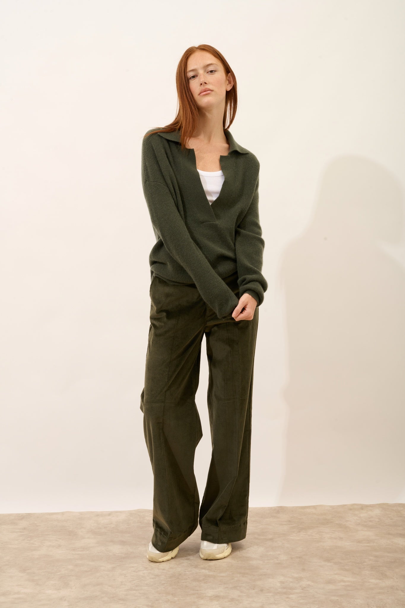 GARCIA polo col v kaki