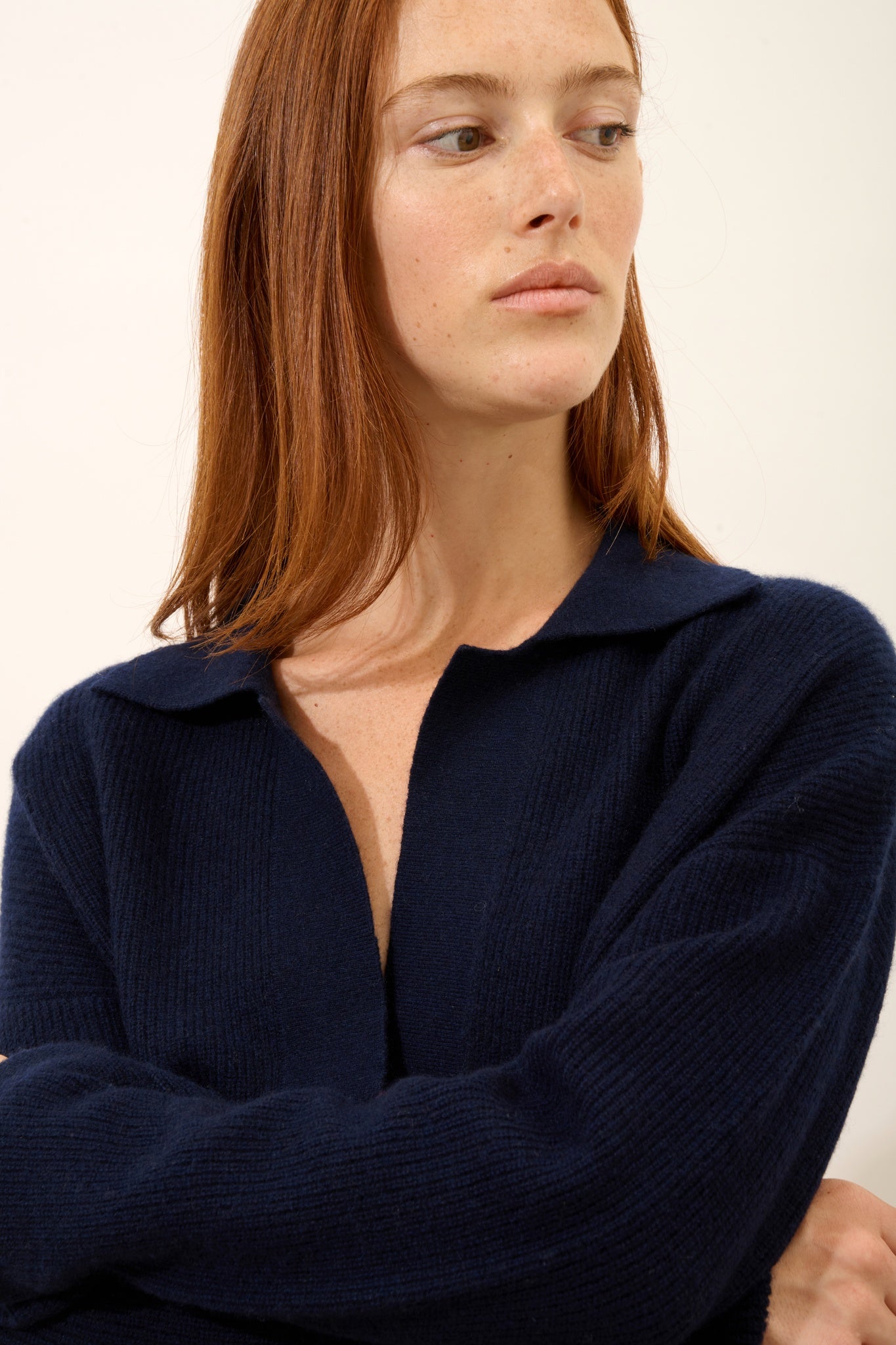 GARCIA polo v-neck navy