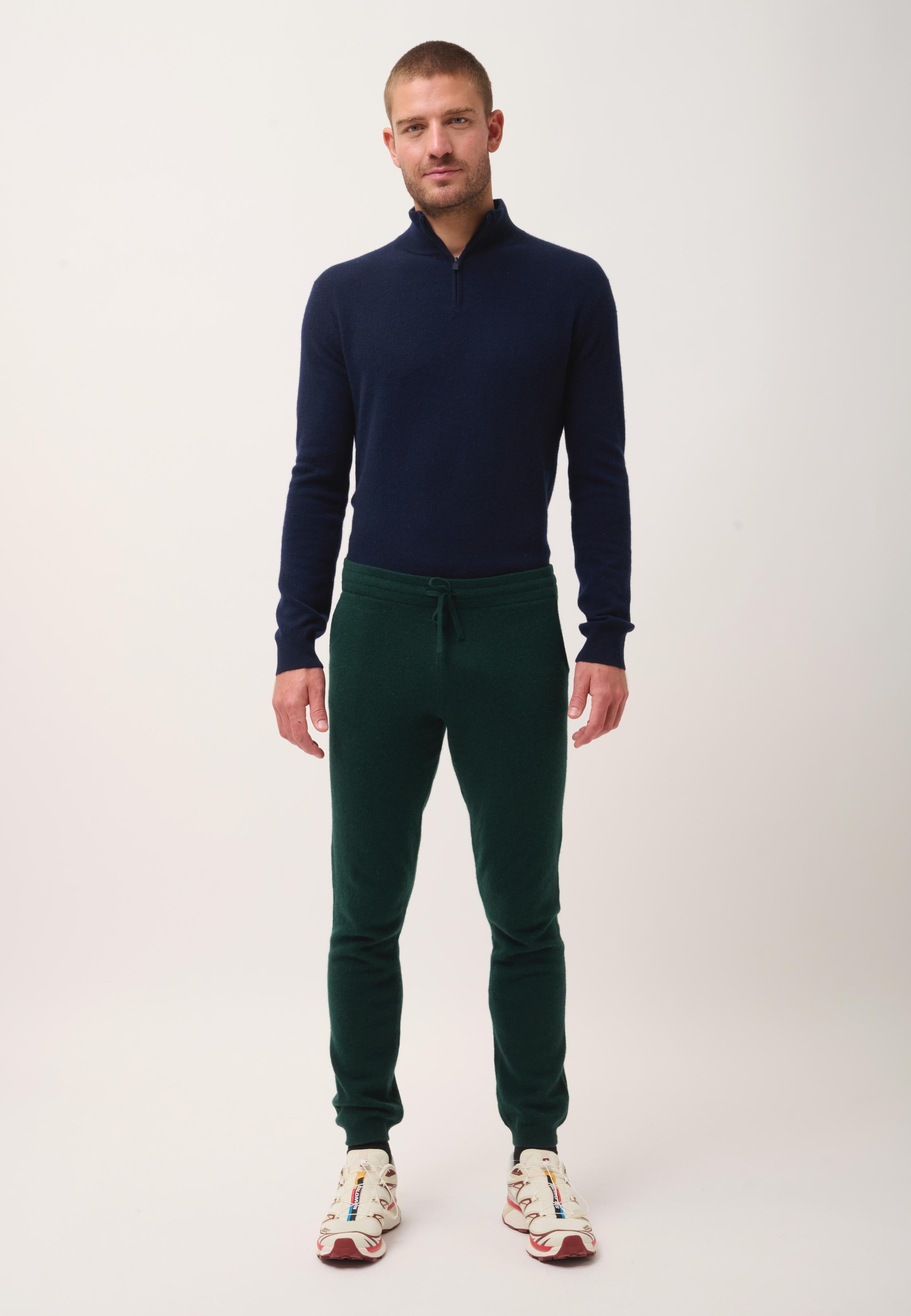 GARETH cypress jogging pants 100% cashmere