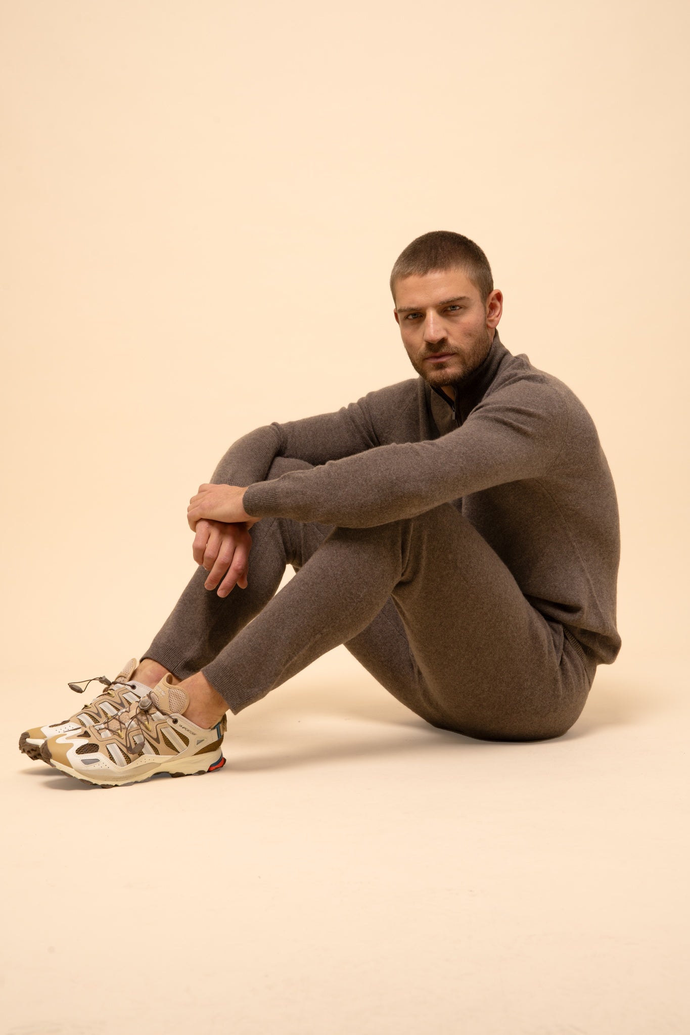 GARETH jogging  taupe chiné